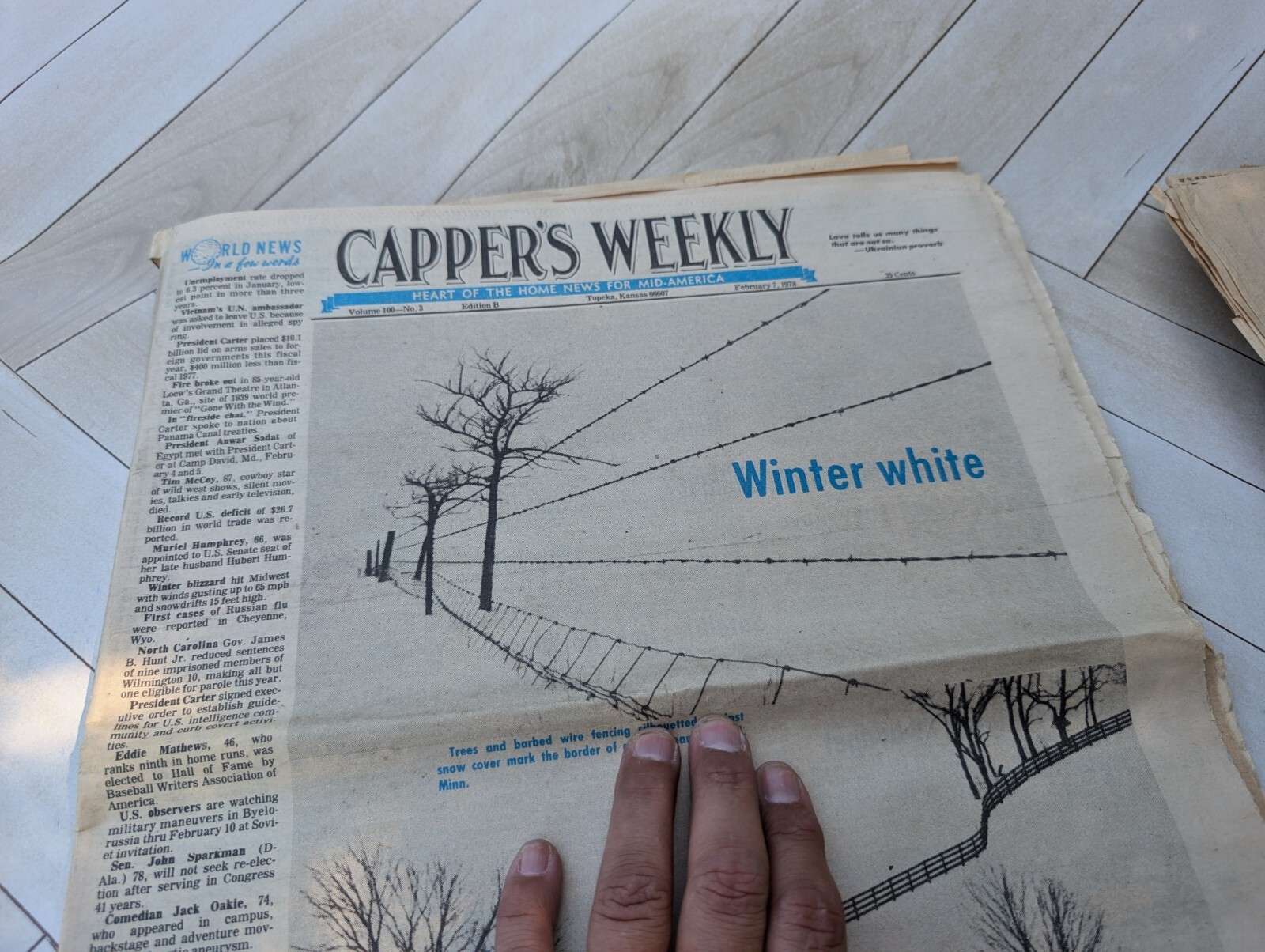 Mystery Set of Vintage Newspapers Capper’s Weekly 1970s Junk Journal 6 days
