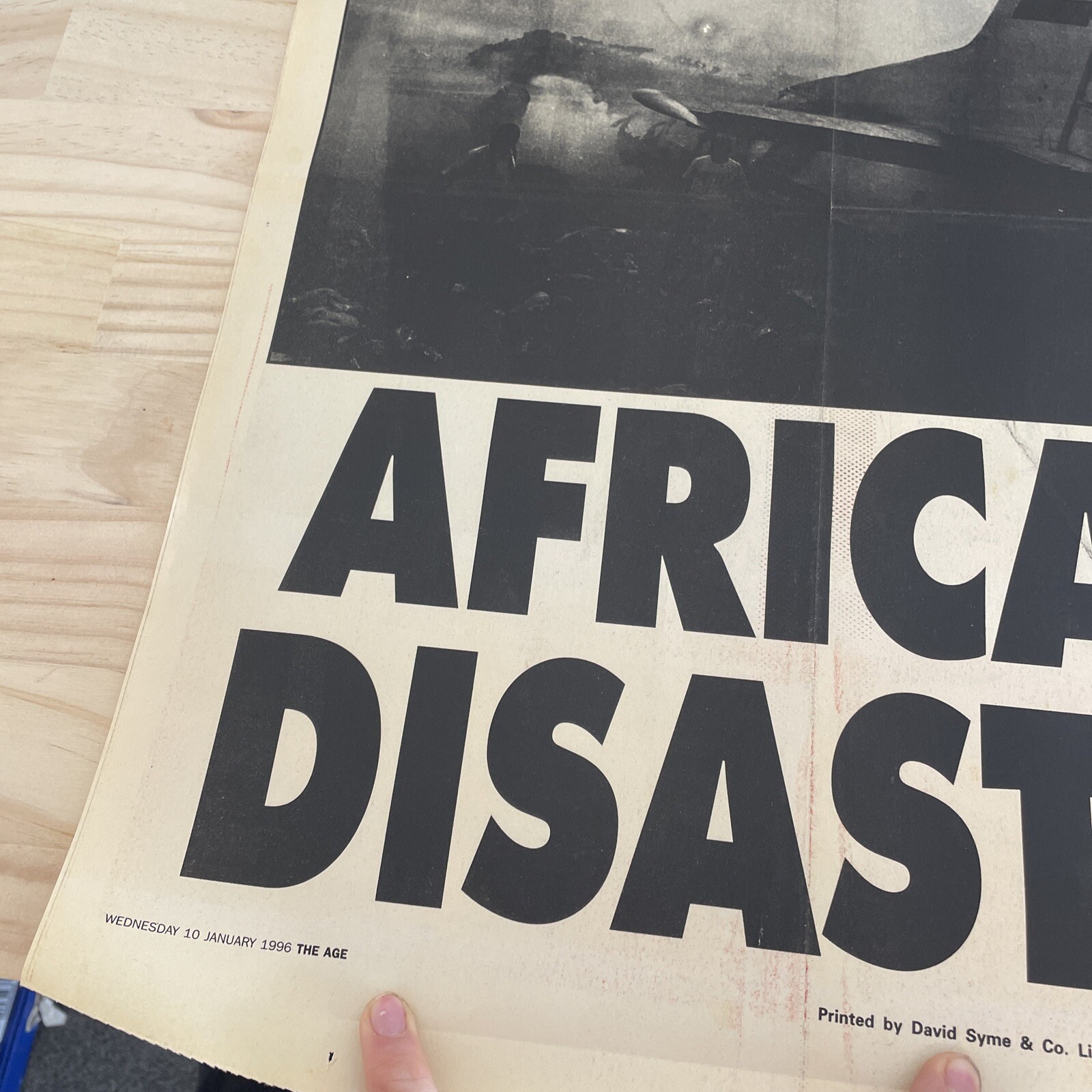 ORIGINAL RETRO Junk Cage Poster Mancave African Plane Crash Disaster 1996 An 32