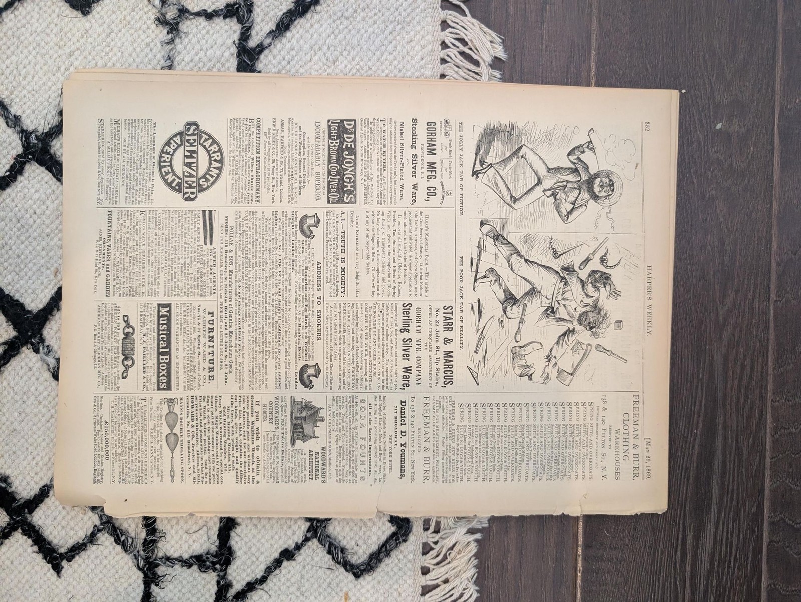 May 29 1869 Harpers Weekly, Transcontinental Railroad Completion Centerfold