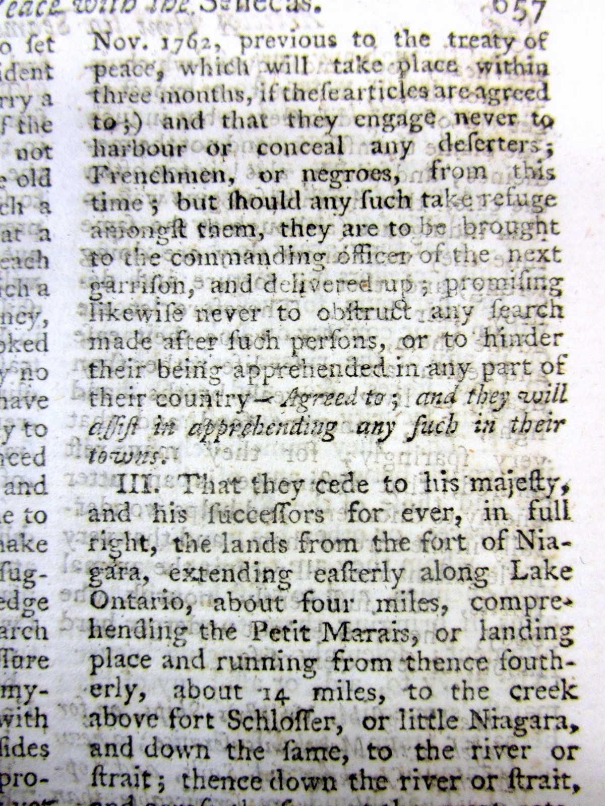 1766 newspaper / news magazine w TREATY ENDING PONTIAC ‘s REBELLION – Indian War