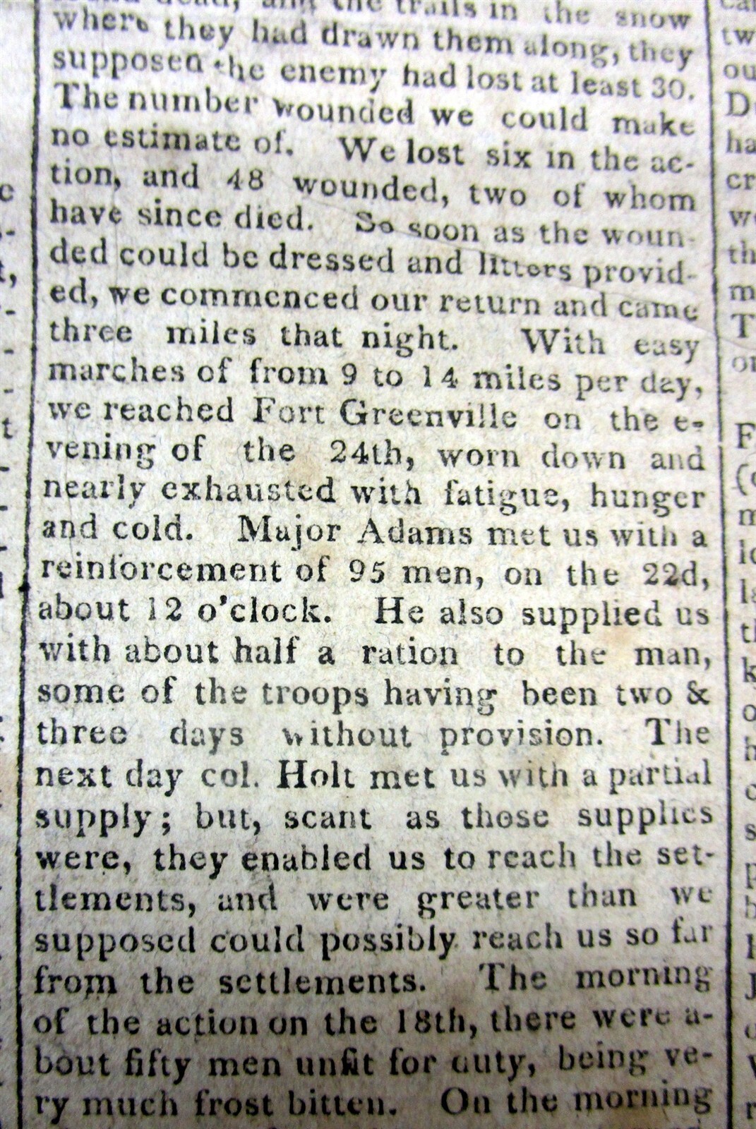 2 War of 1812 newspapers BATTLE OF MISSISSINEWA Indiana NATIVE AMERICAN INDIANS