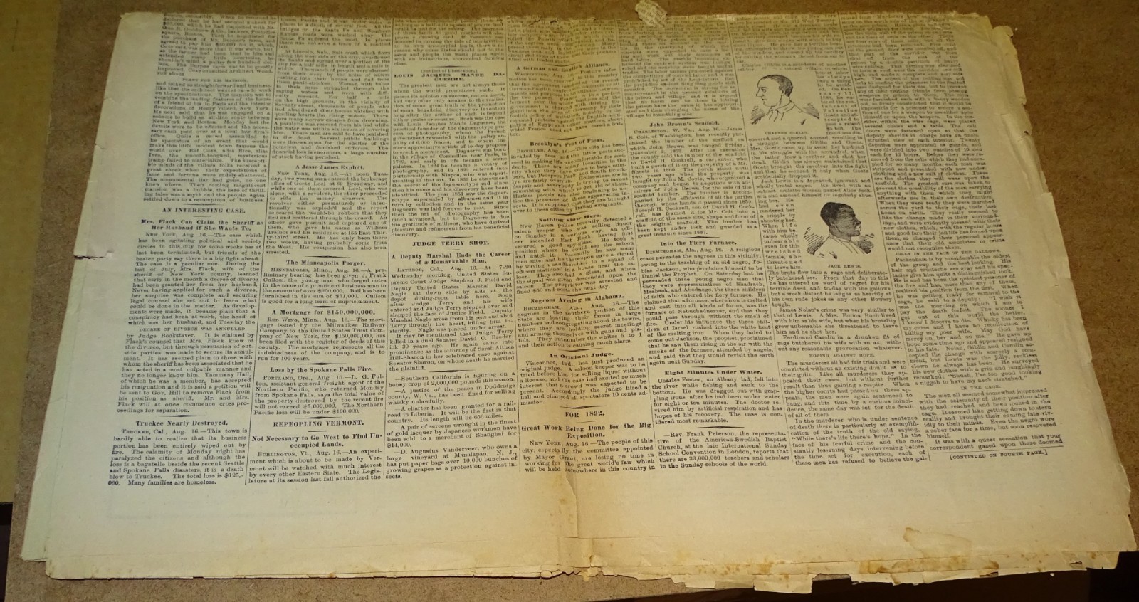 Utica Saturday Globe Newspaper August 17, 1889 – Louis Jacques Mandé Daguerre