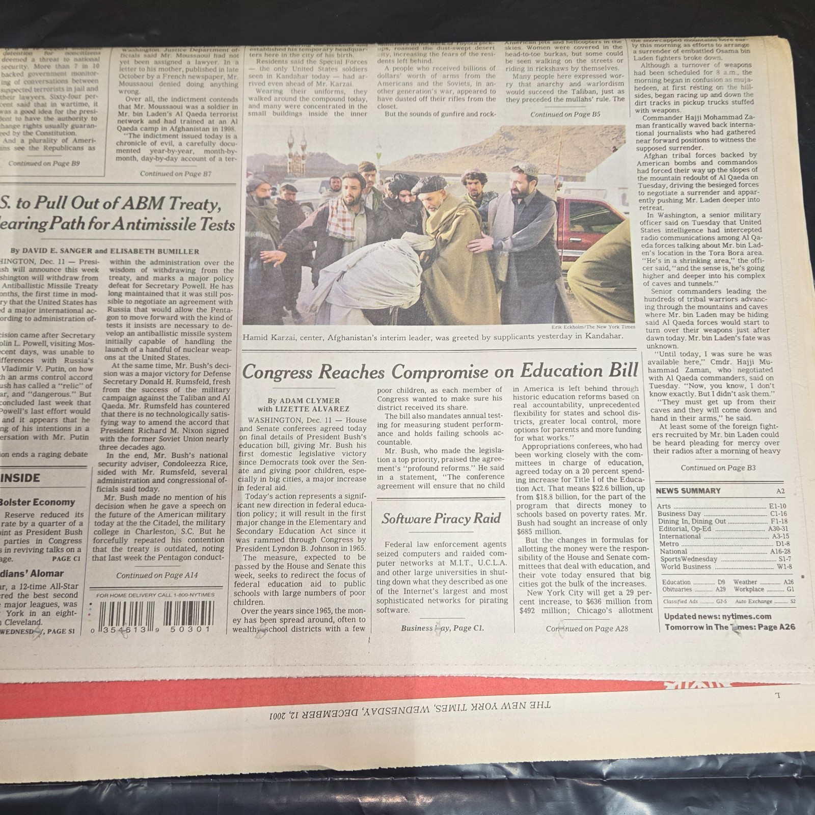 The New York Times December 12 2001 Al Qaeda Balks at Surrender Bin Laden