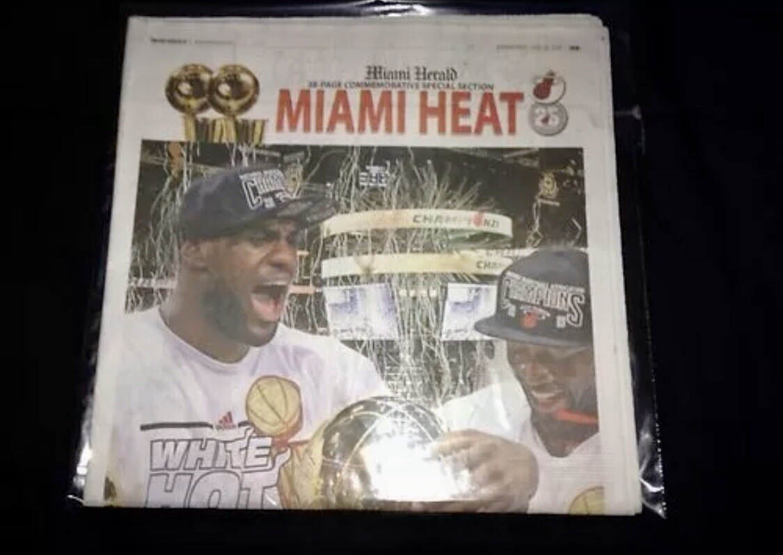 ???2013 MIAMI HEAT COMMEMORATIVE SPECIAL EDITION 28 PAGE – MIAMI HERALD