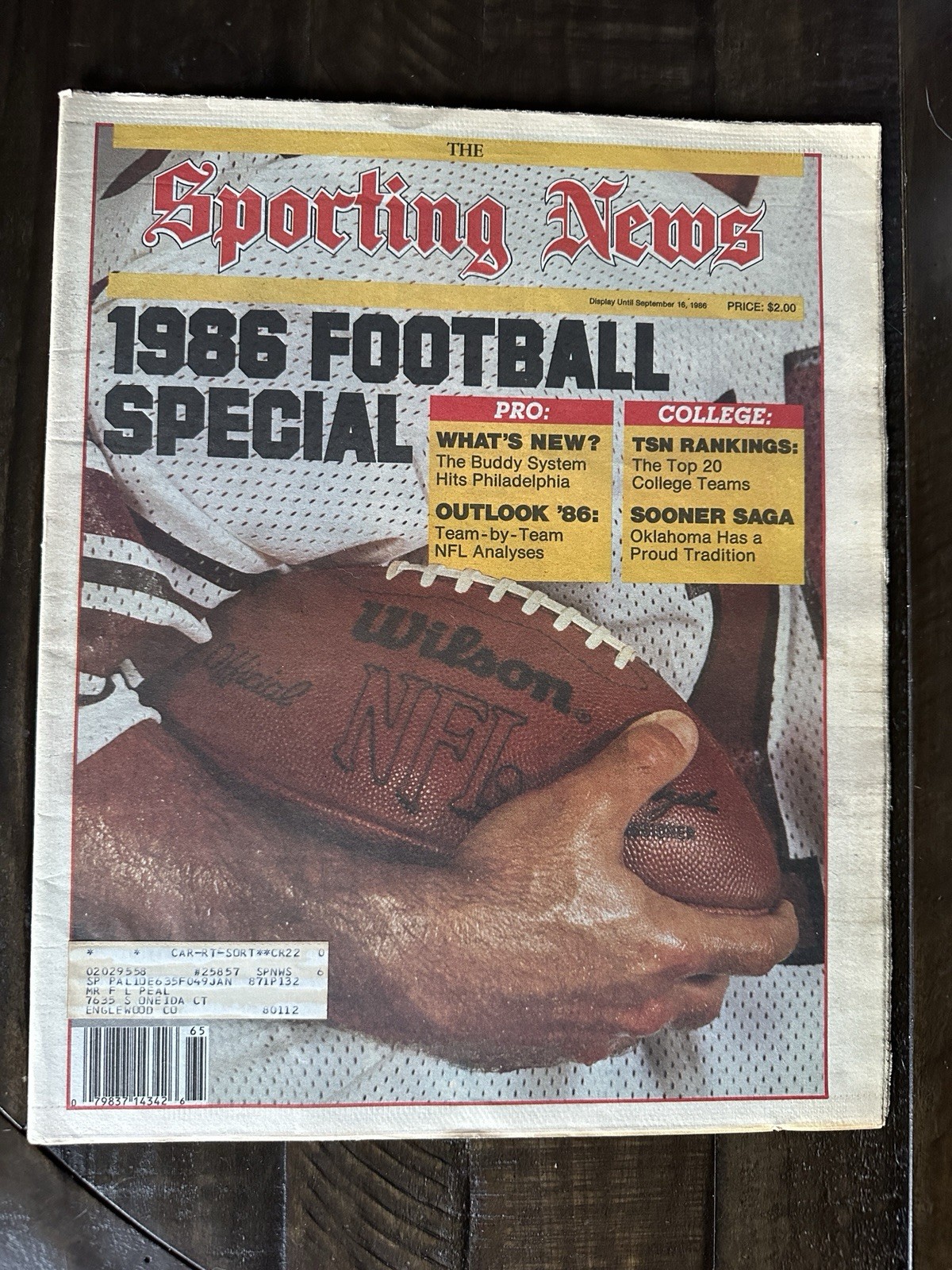 The Sporting News – 1986 Football Special Issue – August 31, 1986