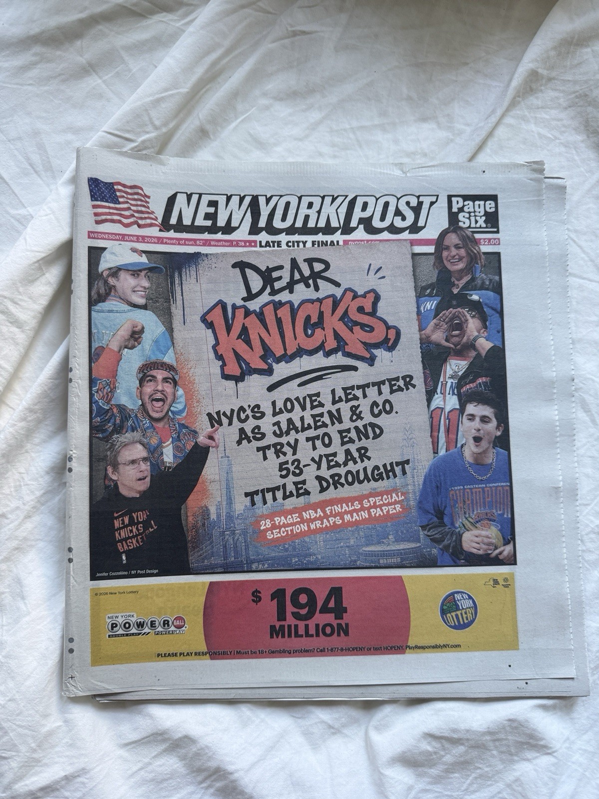 New York Post Knicks NBA Finals Preview Dear Knicks It’s Time Pre Game 1