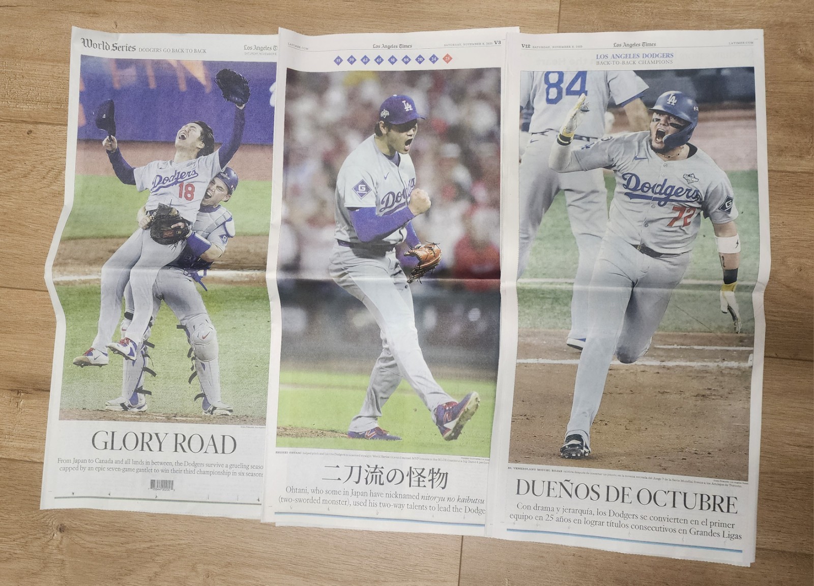 World Series Champion LA Dodgers Los Angeles Times Newspaper November 8 2025