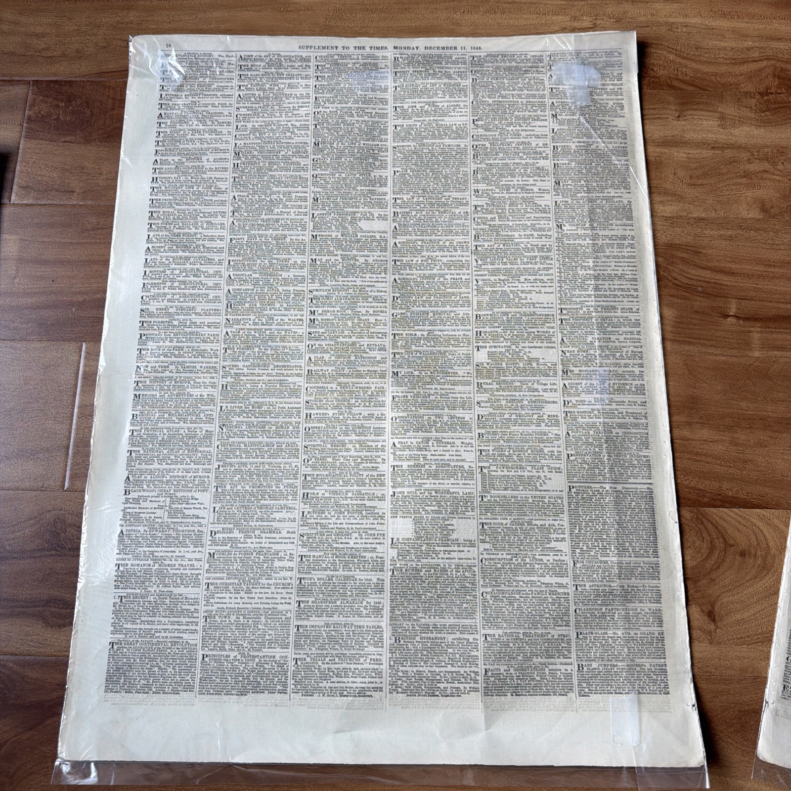 December 11 1848 THE LONDON TIMES Victorian ORIGINAL Newspaper and Supplement