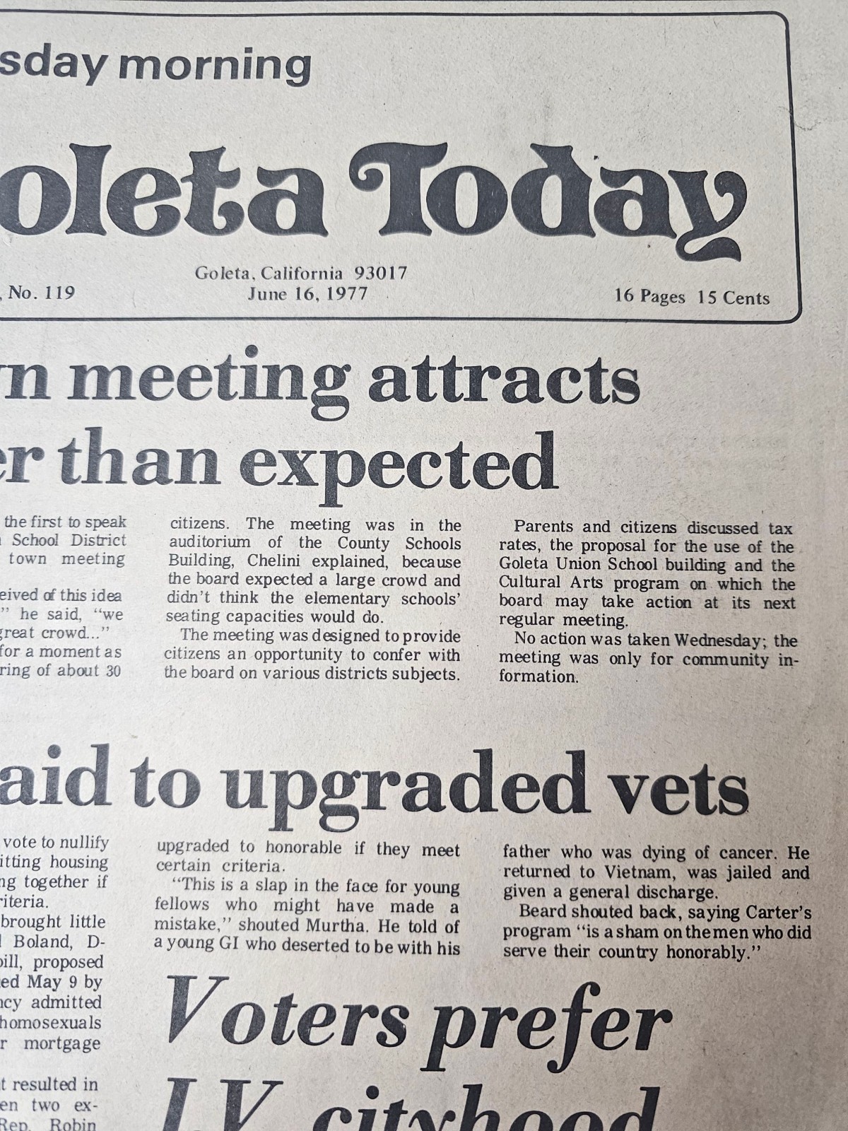 Goleta Graduation High School Diploma Goleta Today Newspapers June 16 1977 Sec A