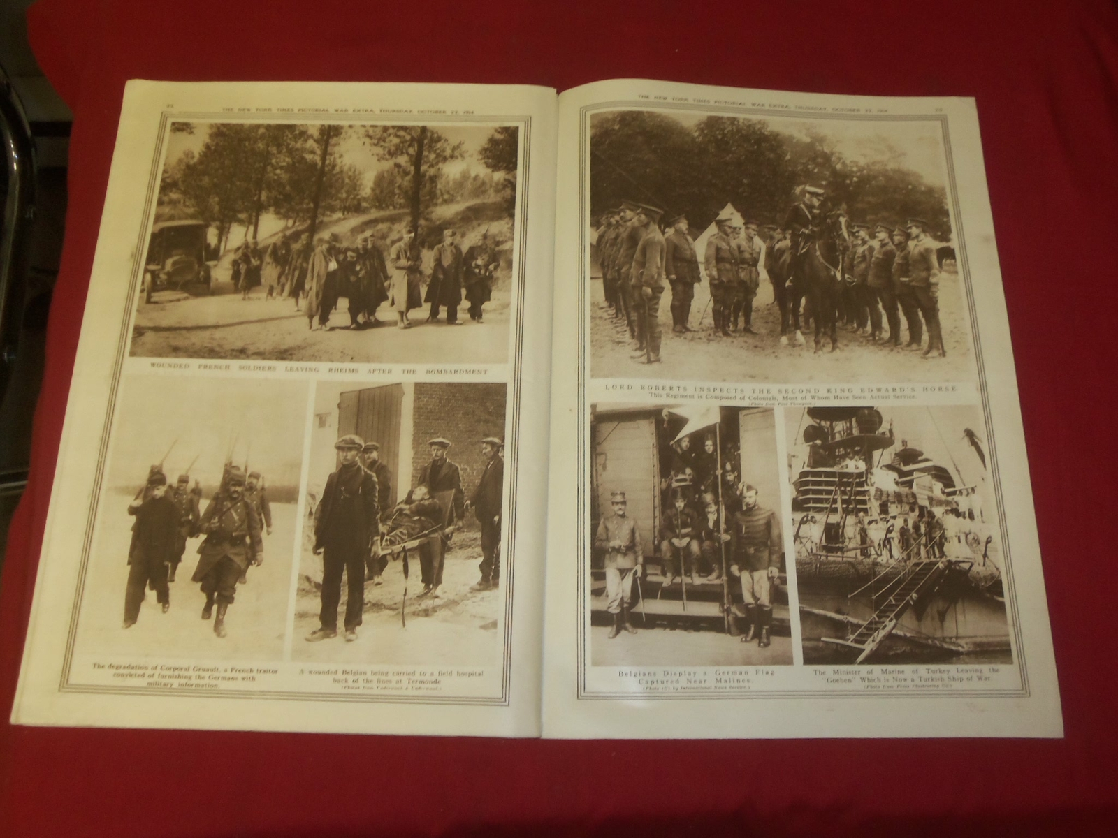 1914 OCTOBER 22 NY TIMES PICTORIAL WAR EXTRA SECTION – ALGERIAN CAVALRY- NP 3934