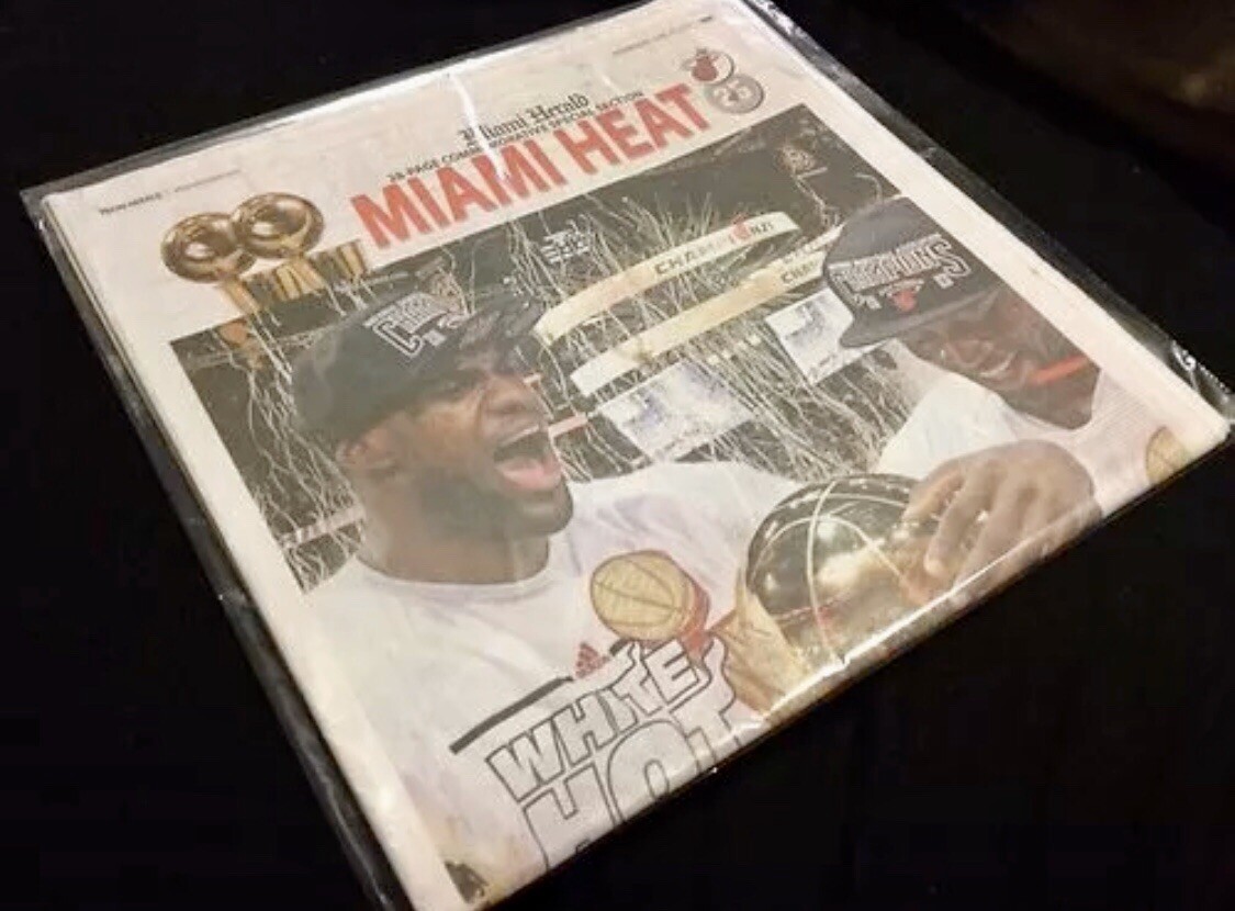 ???2013 MIAMI HEAT COMMEMORATIVE SPECIAL EDITION 28 PAGE – MIAMI HERALD