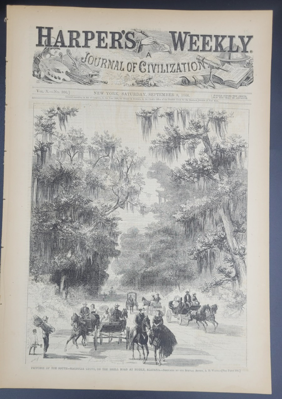 Harper’s Weekly 9/8/1866 pictures of the South – Mobile Alabama, Baton Rouge LA