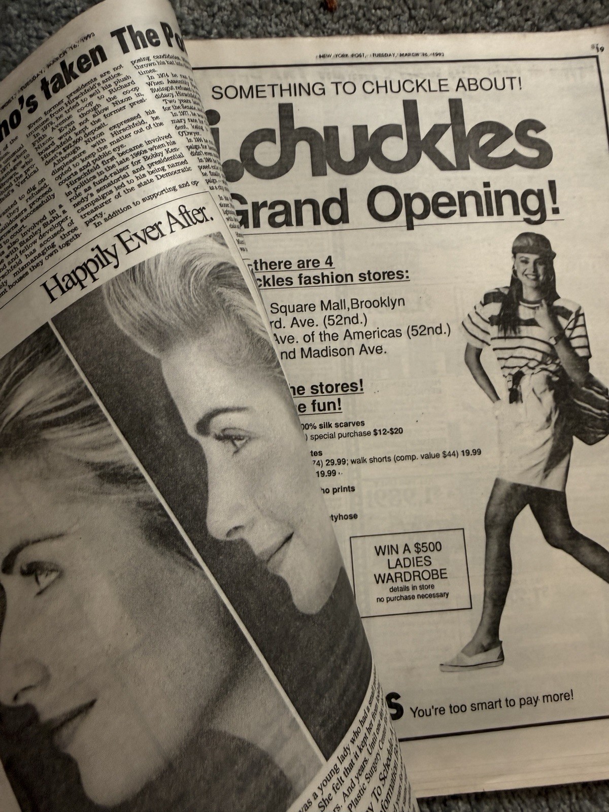 New York Post Metro ed., March 16, 1993. Founded In 1801 By Alexander Hamilton