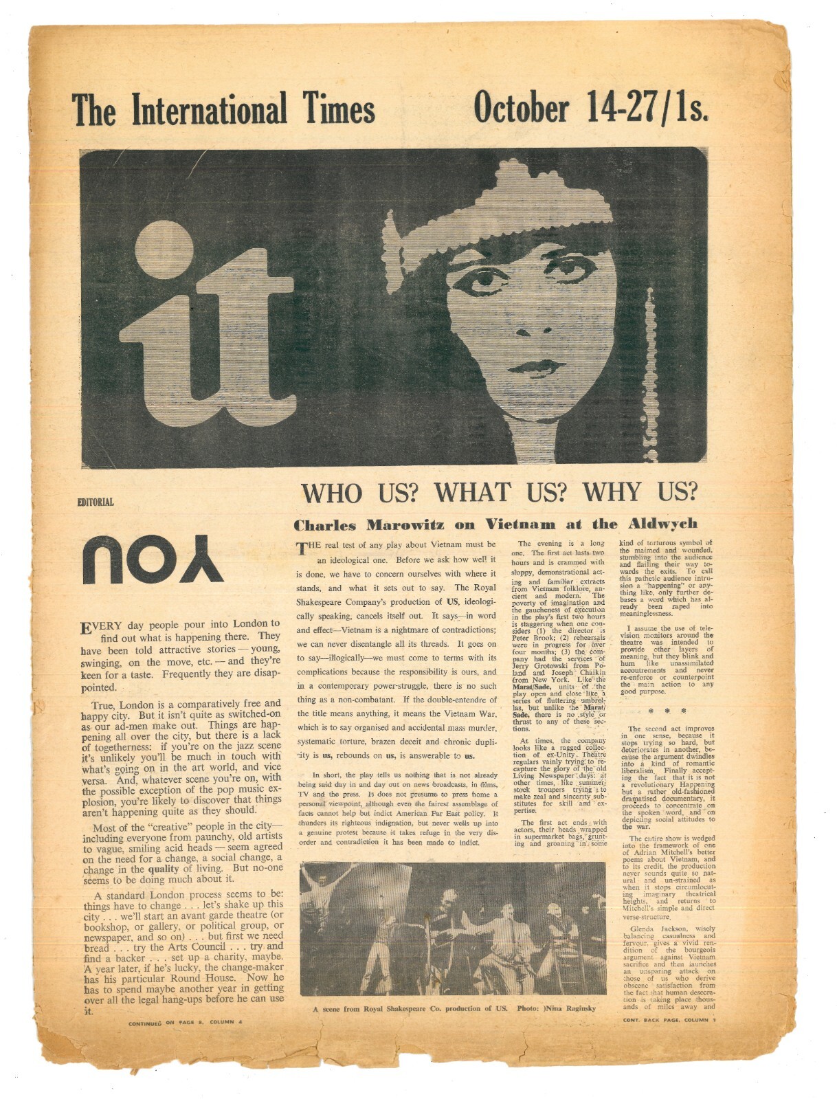 International Times Underground Press No 1 – Vol 5 No 4 Hippie Counter Culture