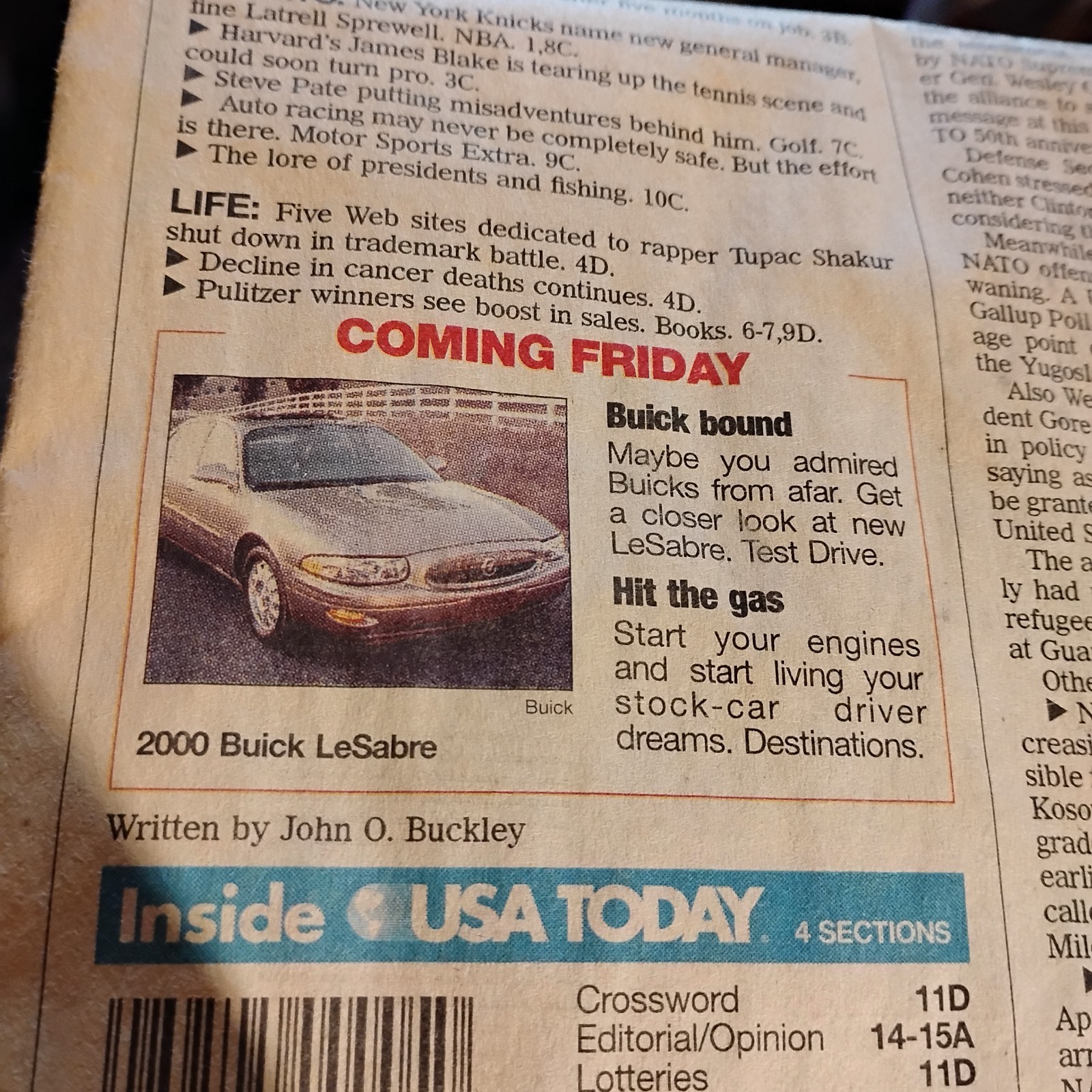 Vtg 4-22-99 USA Today Columbine High School Coverage Newspaper *Little Wtr Dmg*