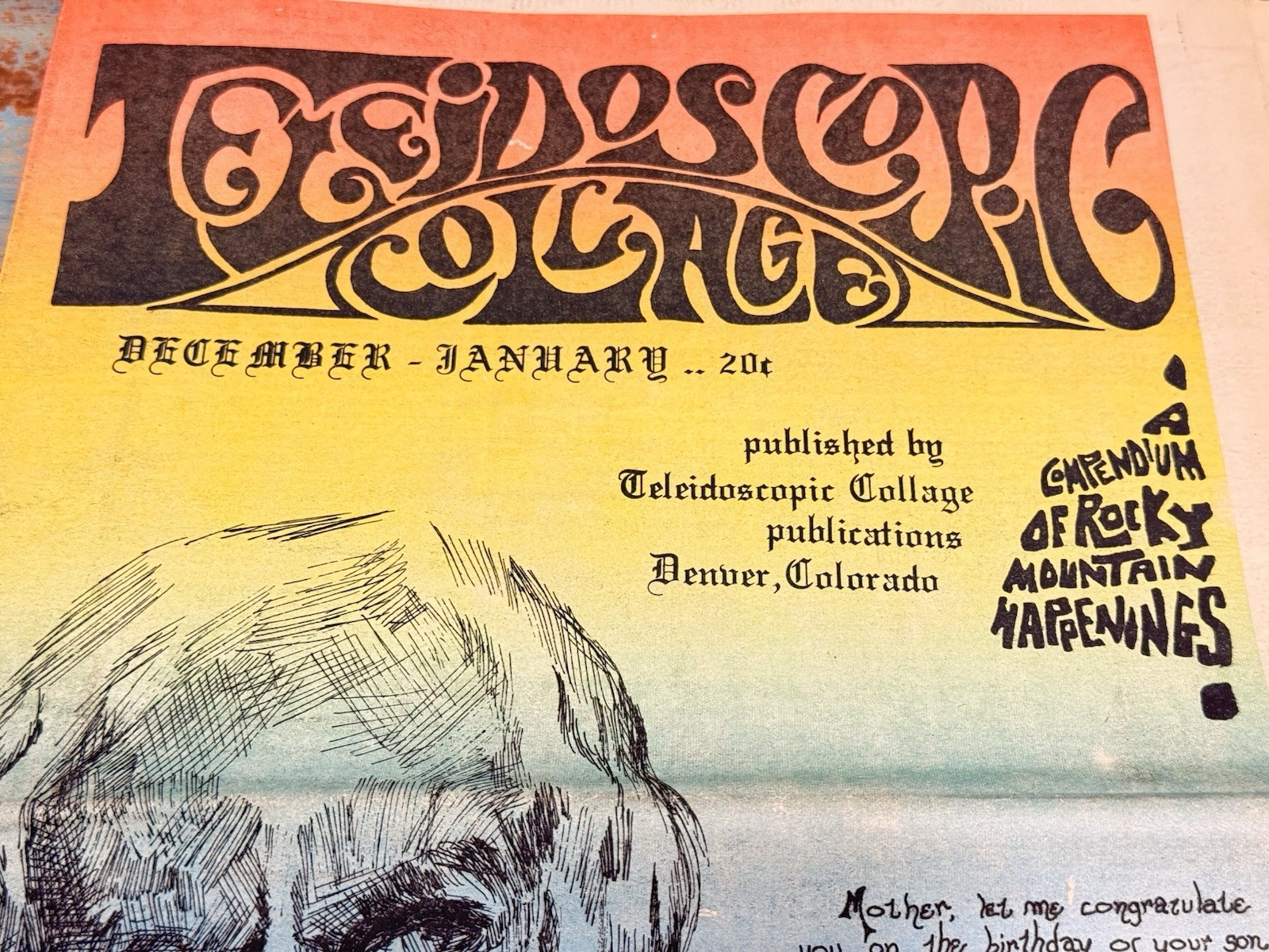 1967 Teleidoscopic Collage Denver The Doors New Year’s Eve Hendrix Family Dog