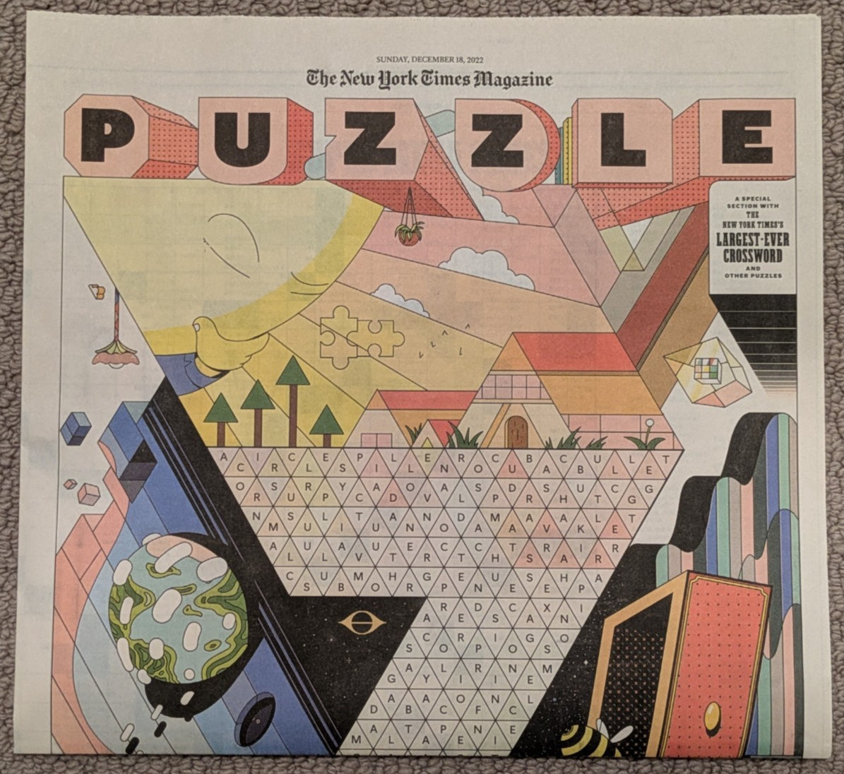 New York Times NYT Puzzle Mania December 18 2022 Games Largest-Ever Crossword