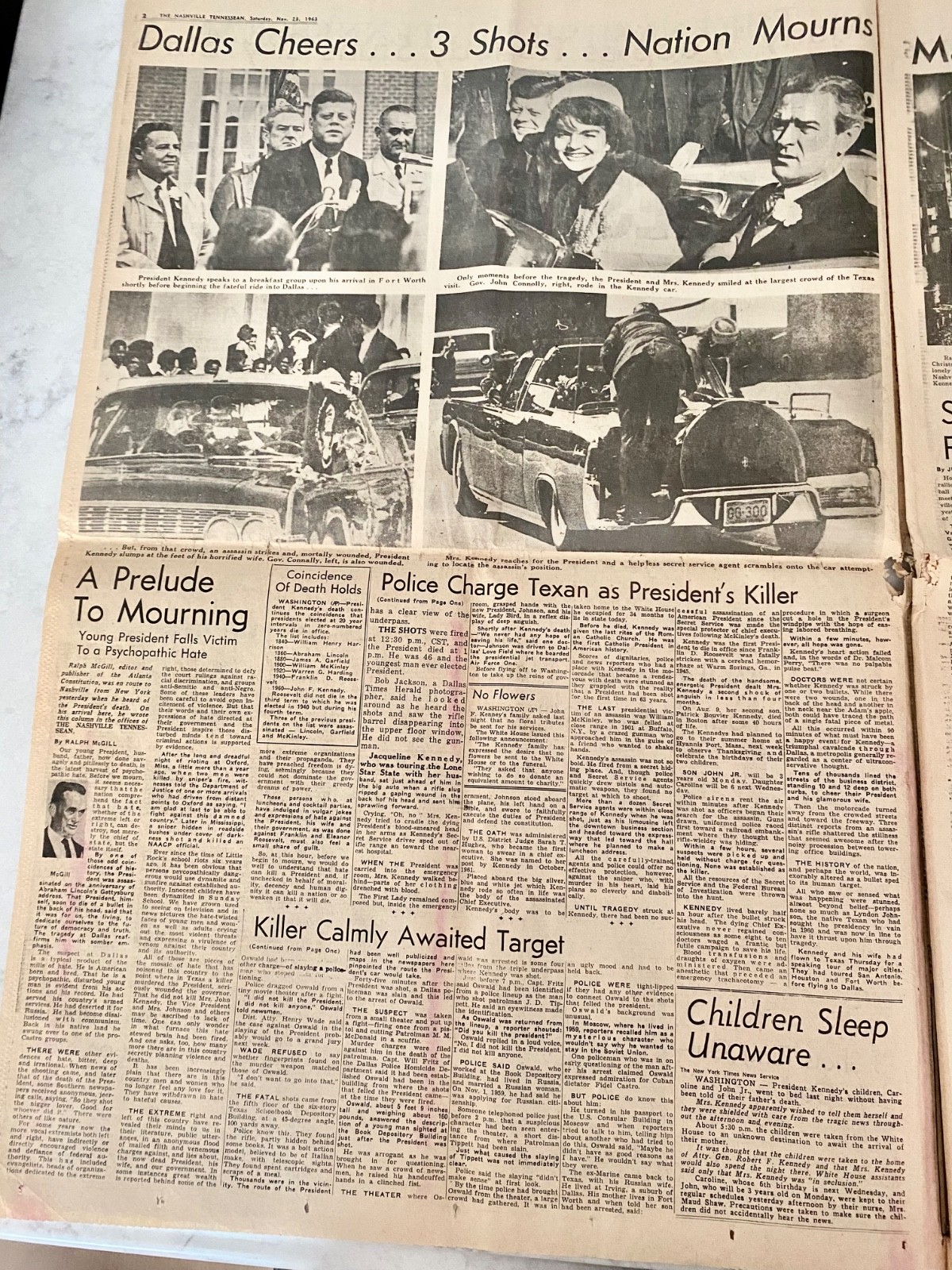 Texan as President JFK Killer Nov.23,1963 Newspaper Original 16 Pages