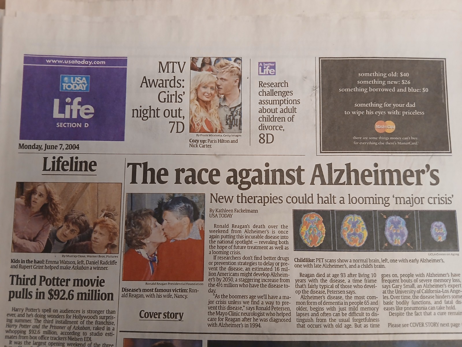 2004 USA Today newspaper Ronald Reagan Commemorative Edition funeral