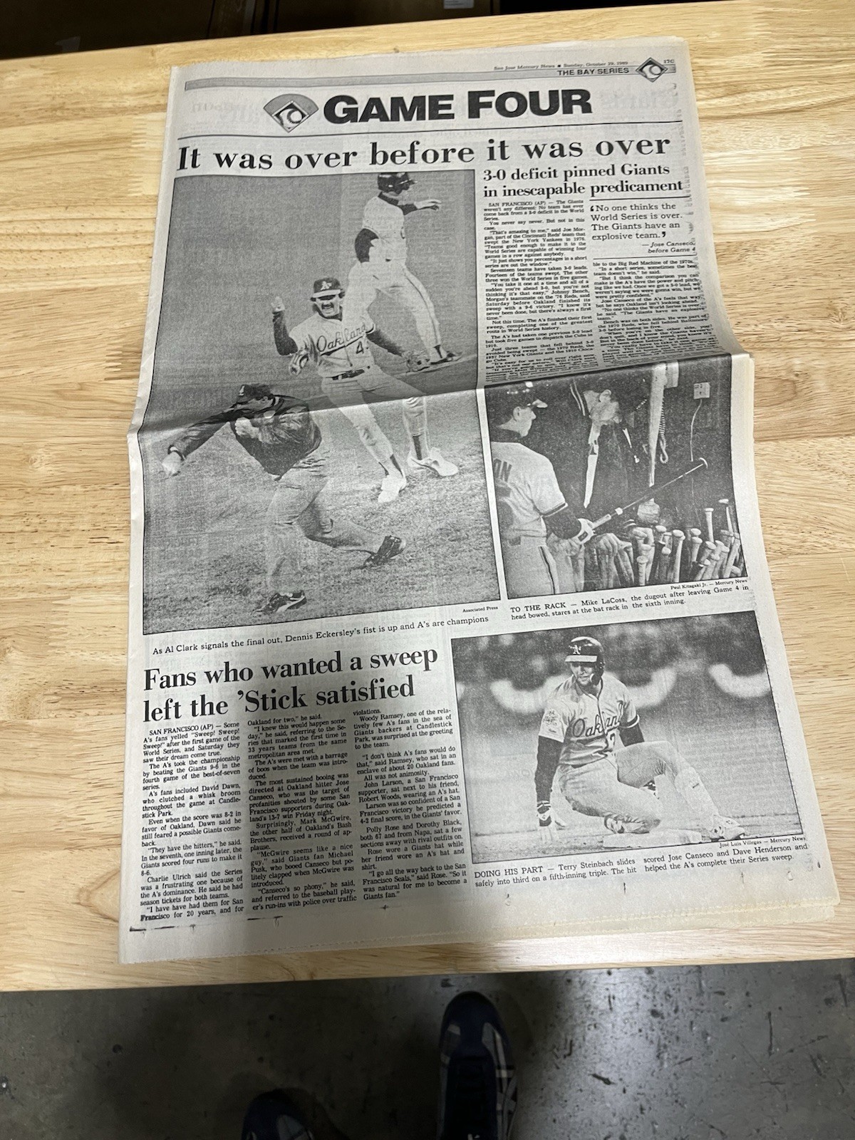 San Jose Mercury newspaper lot. 1989 MLB World Series. Oakland A’s S.F. Giants