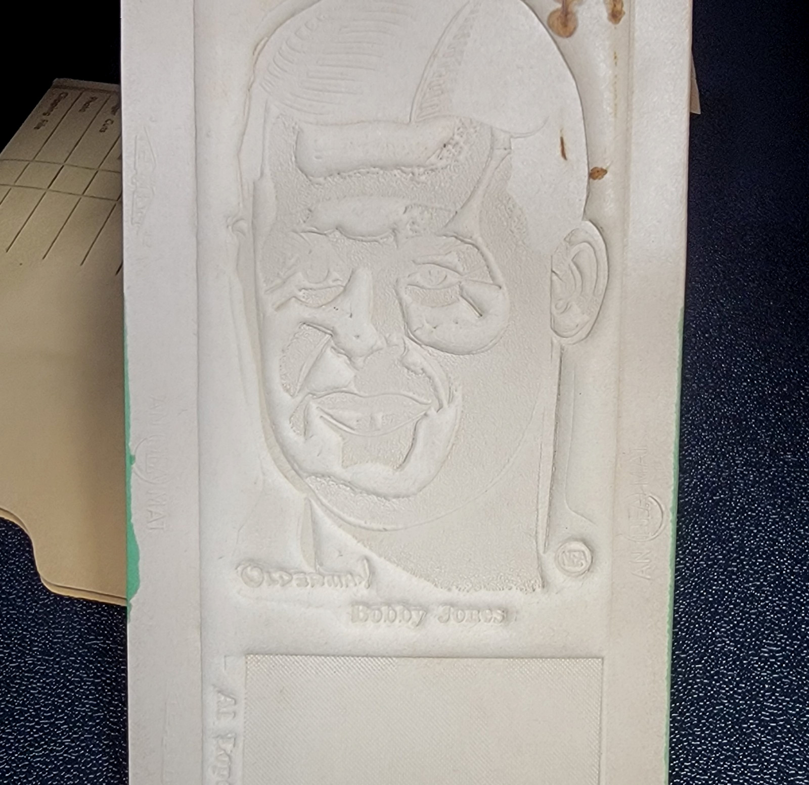 1950 HOF Golfer Bobby Jones MLB Al Lopez Newspaper Flong Mold Printing Plate