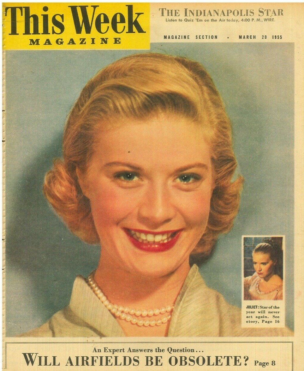 This Week Magazine March 20 1955 William Brandon Rosemary Clooney George Wolfe