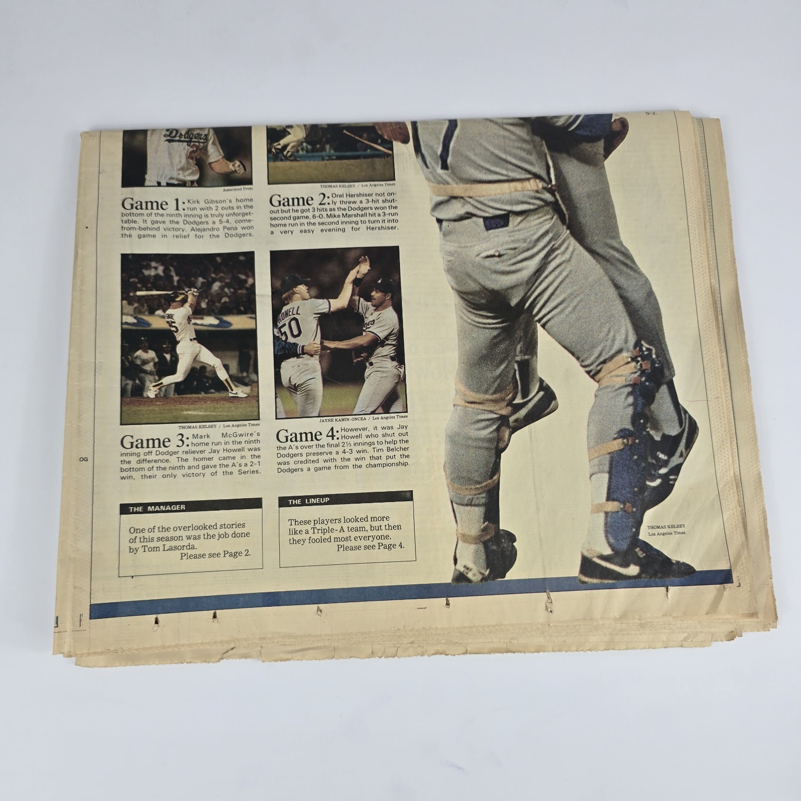 1988 Los Angeles Dodgers World Series Champions Newspaper