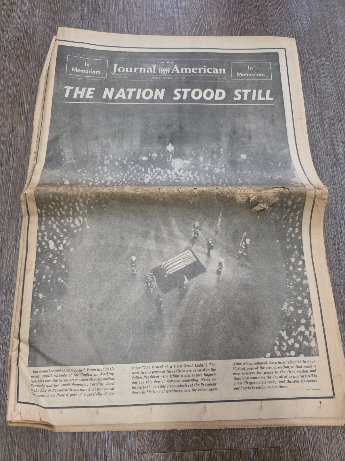 Nov 25th 1963 New York Journal American – JFK Funeral – The Nation Stood Still