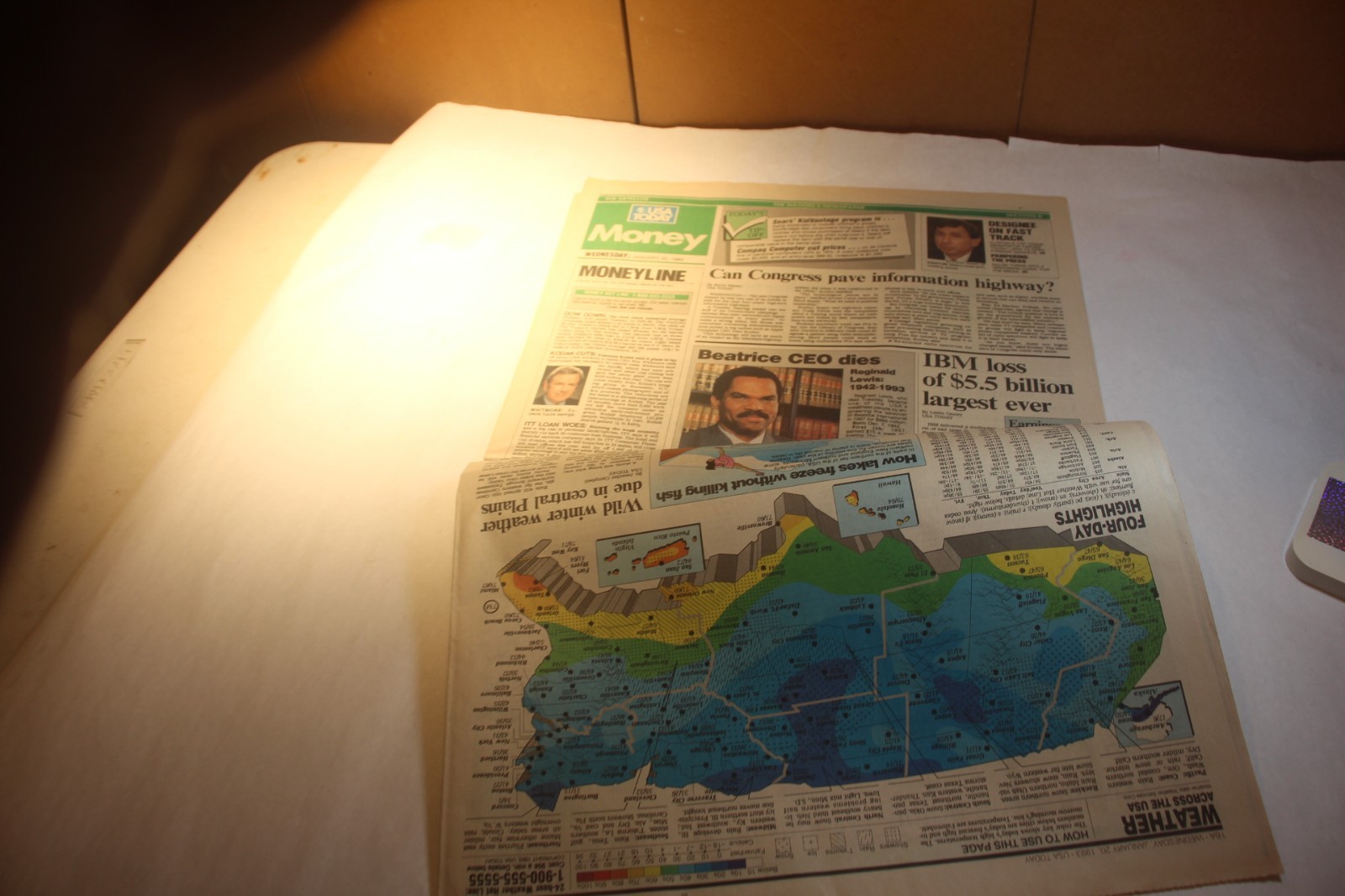 1992 Bill Clinton Inauguration USA Today Newspaper torch passes today vintage