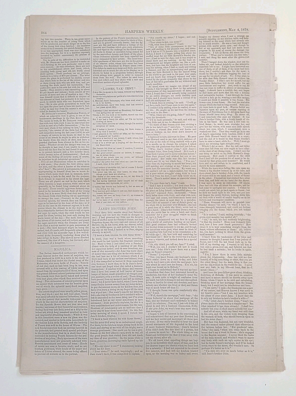 Harpers Weekly May 4, 1878 Full Magazine **Thomas Nast Bears Income Tax Measure*