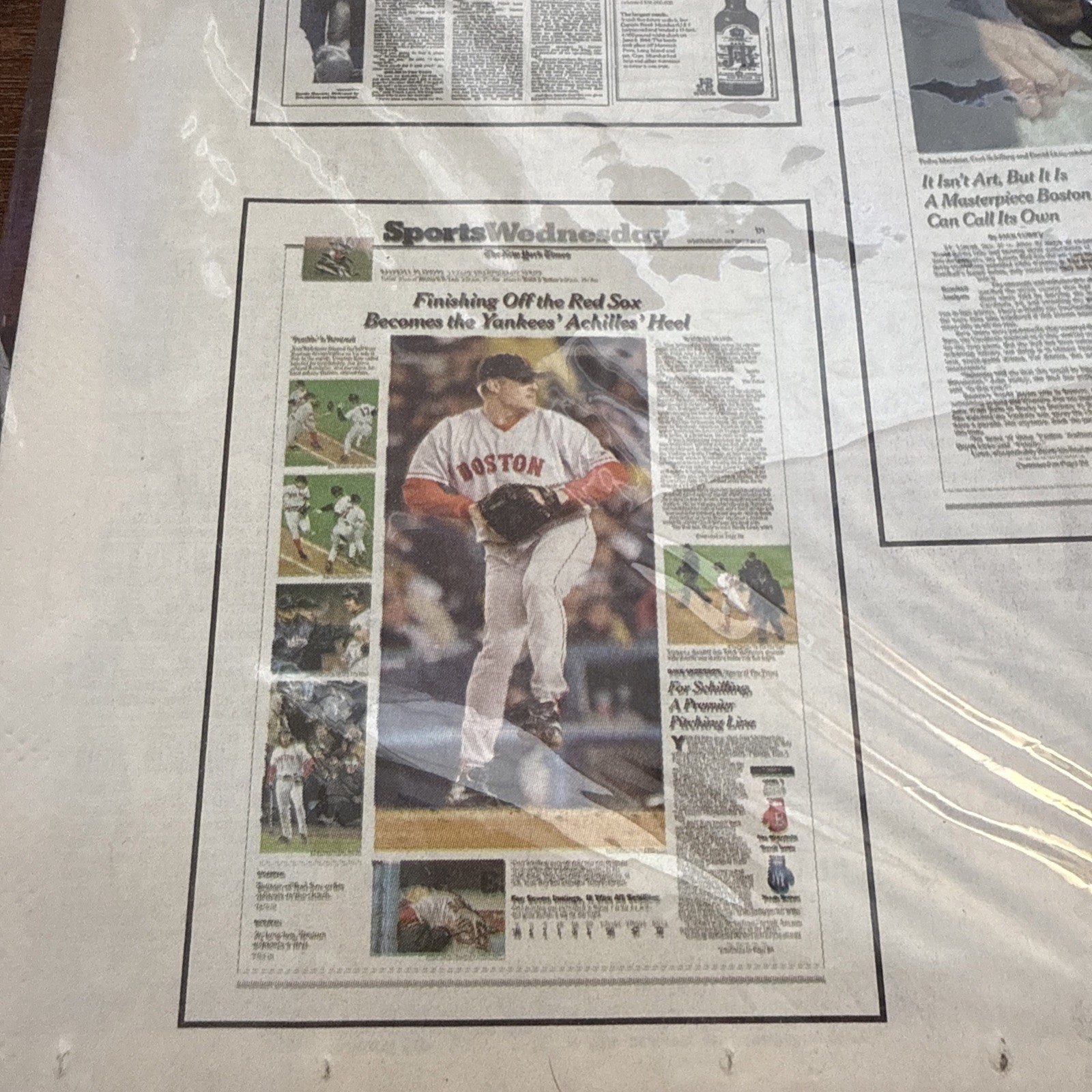 BOSTON RED SOX HISTORY MLB GREATEST MOMENTS NEW YORK TIMES PAPER 2009 NEW