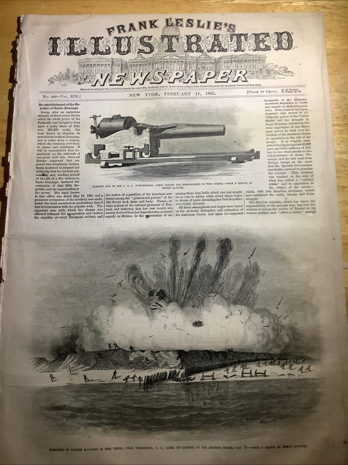 1865 FRANK LESLIE’S CIVIL WAR NEWSPAPER ~ GREAT CIVIL WAR CONTENT ??