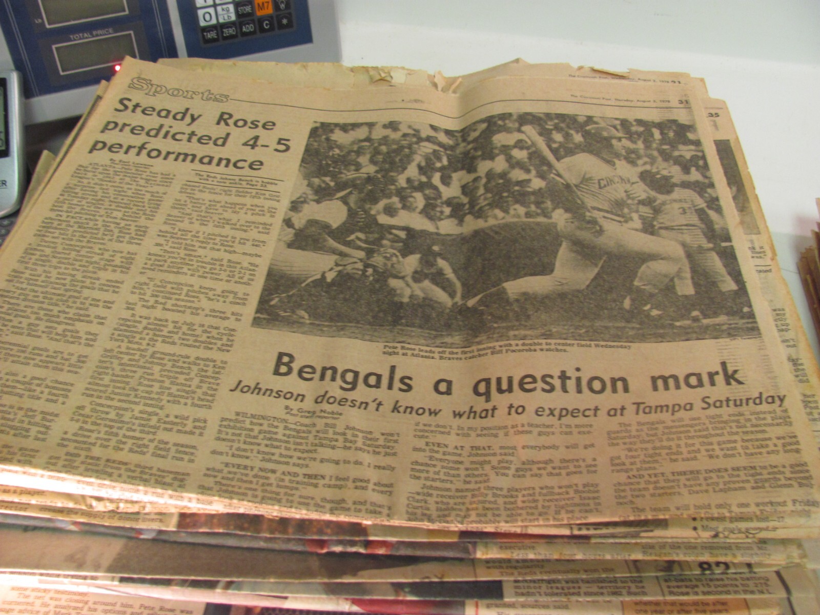 Pete Rose Newspaper Lot 1980s-1990s – Cincinnati Reds, Cincinnati Enquirer