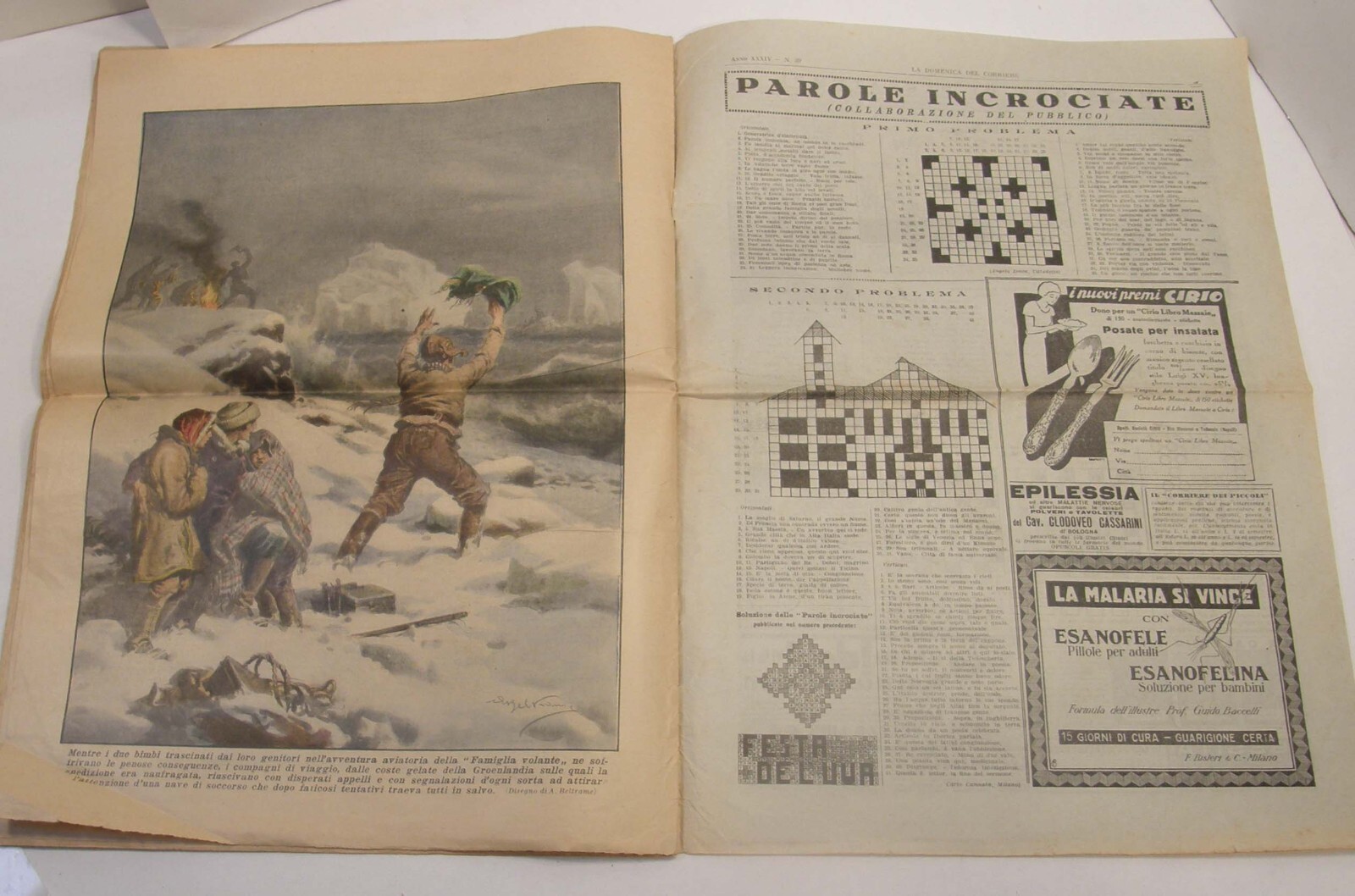 SEPTEMBER 1932 LA DOMENICA DEL CORRIERE ITALIAN NEWSPAPER QUEEN ELENA COVER