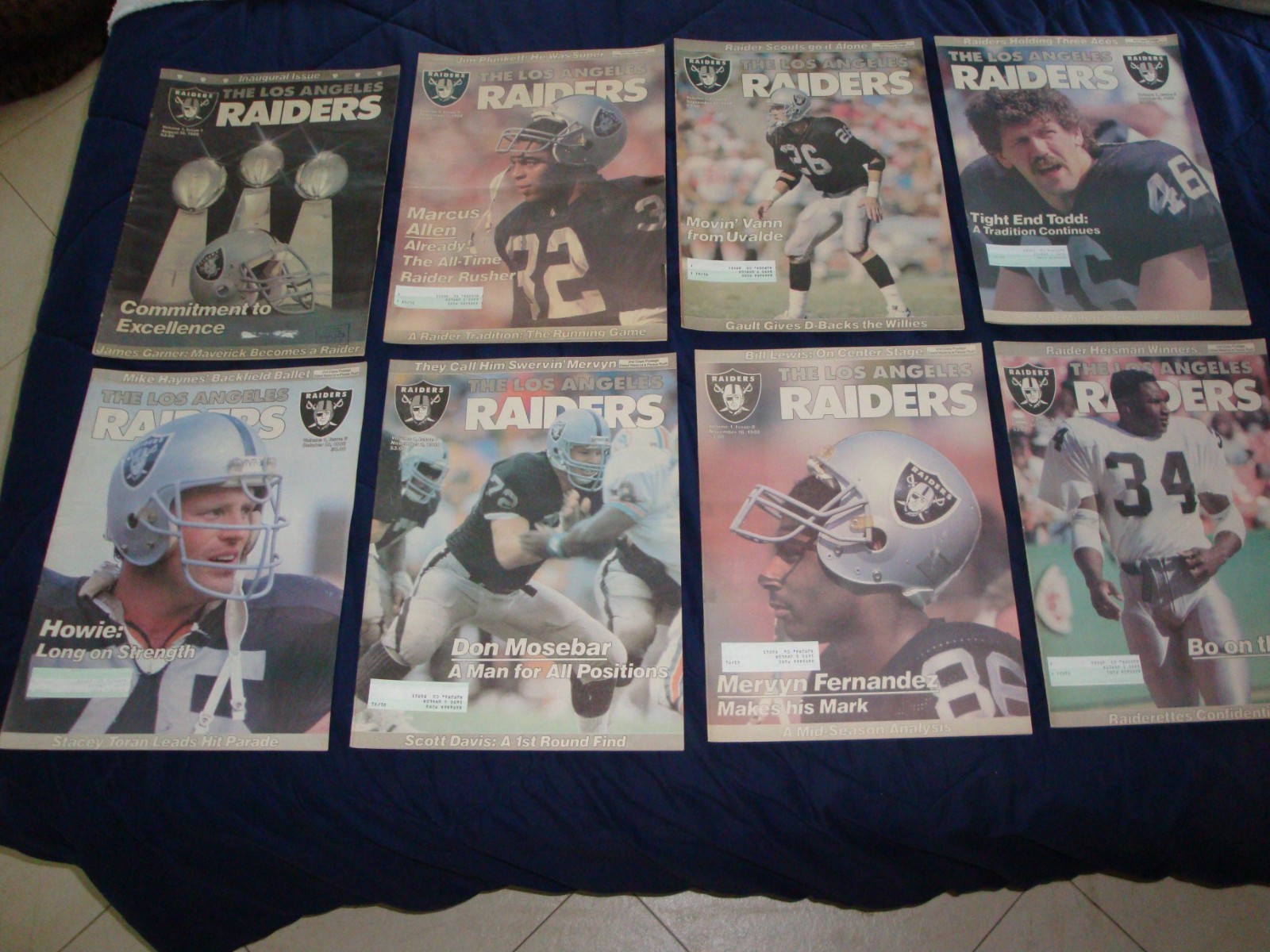 37 VTG Los Angeles Raiders Newspaper NFL Football 1988, 1989, 1992 Illustrated