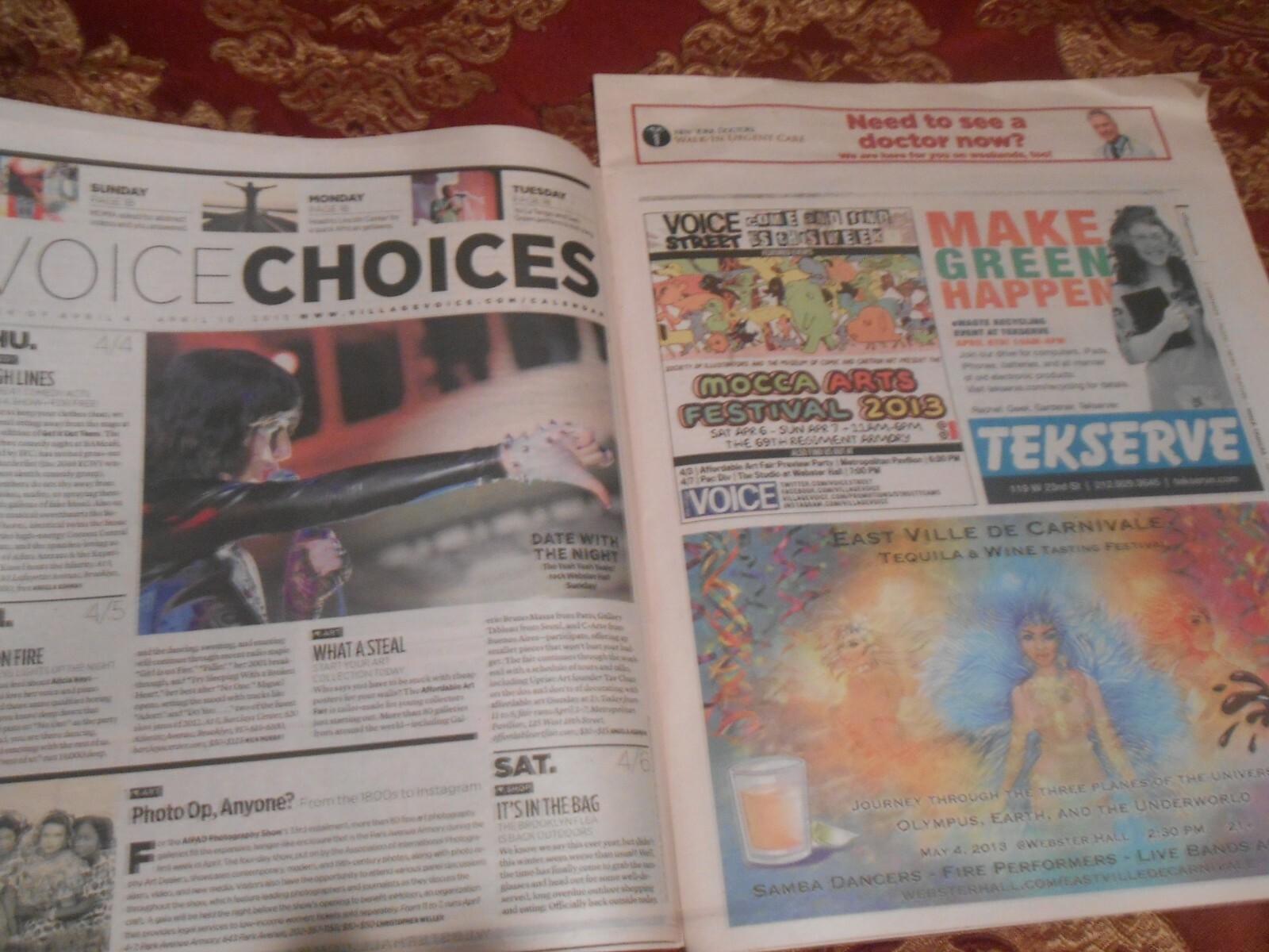 PHOENIX Band w/The vaccines Concert At Barclays AD,2013 VILLAGE VOICE Newspaper