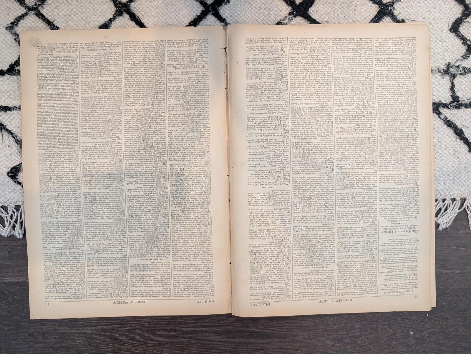 May 29 1869 Harpers Weekly, Transcontinental Railroad Completion Centerfold