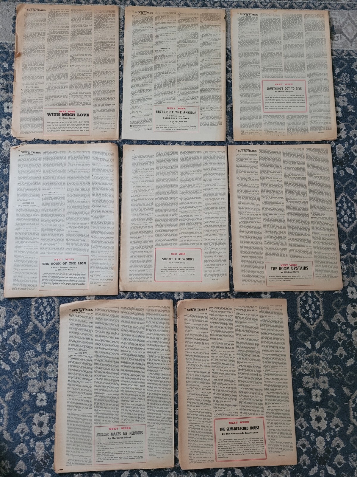 1940’s Chicago Sun Sunday Book Of The Week Newspaper Lot Full