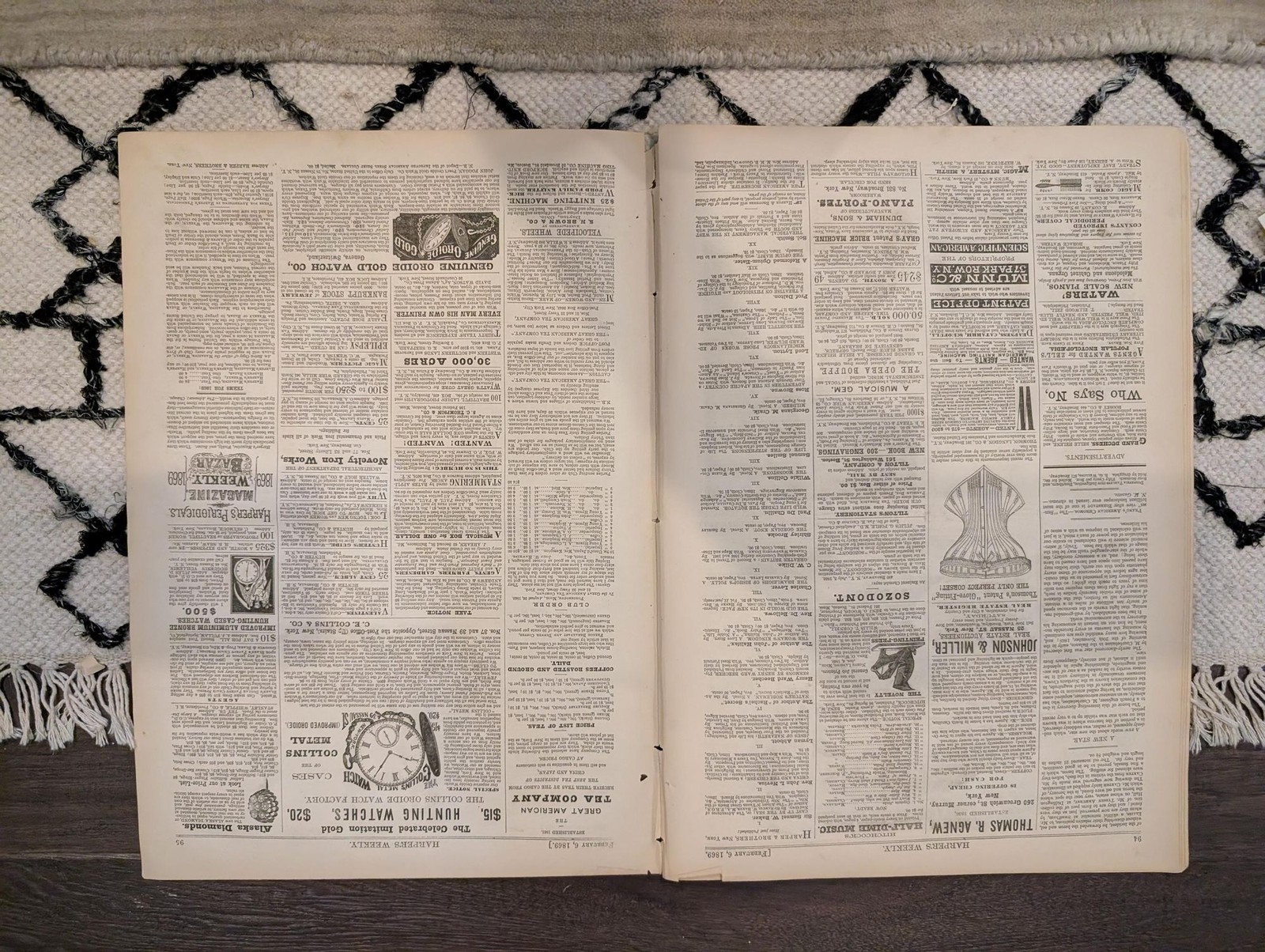 Feb 6 1869 Harpers Weekly, 1st Uncle Sam w Whiskers, National Colored Convention