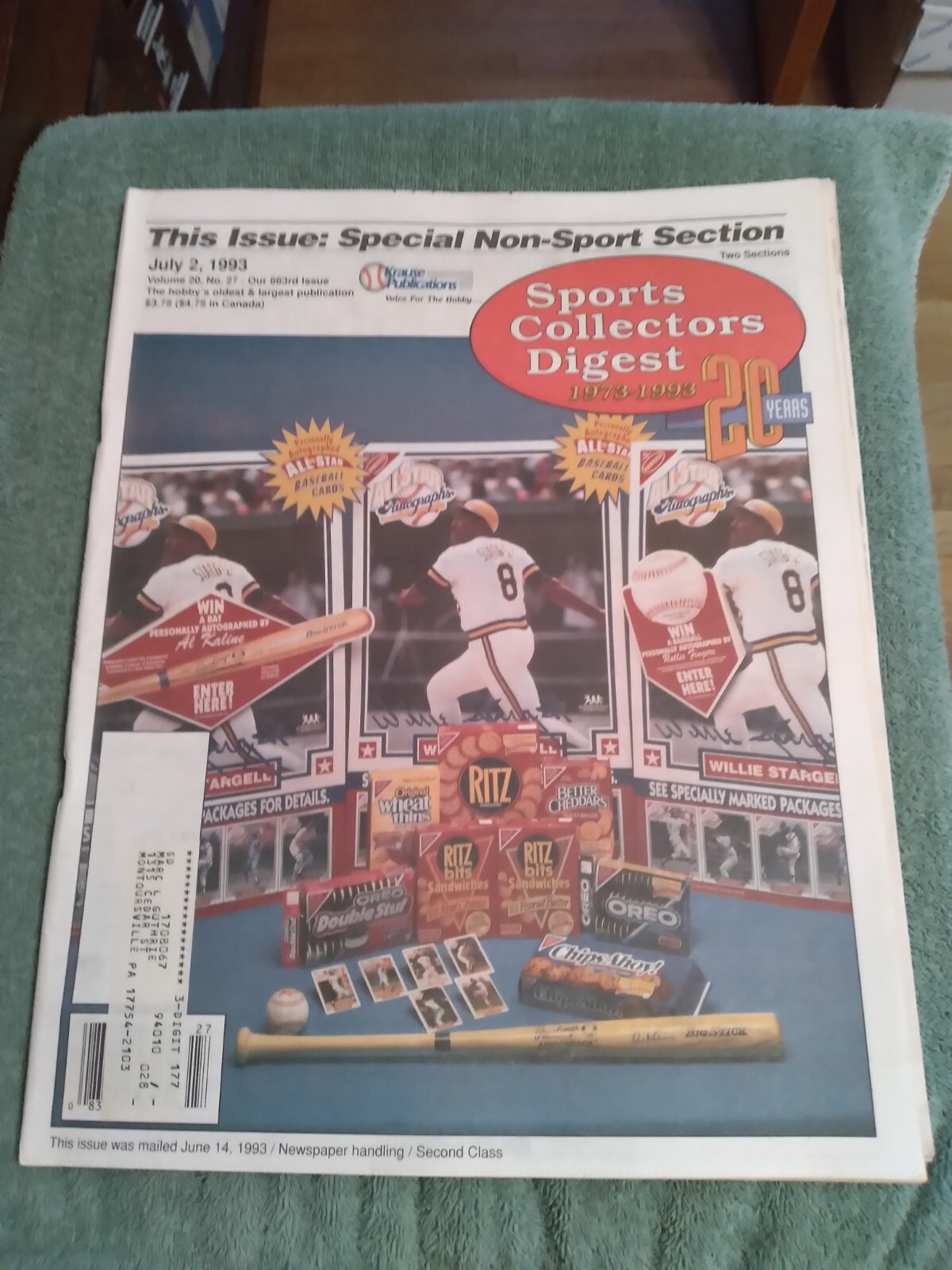 July 2, 1993 Sports Collectors Digest Pittsburgh Pirates HOF OF Willie Stargell