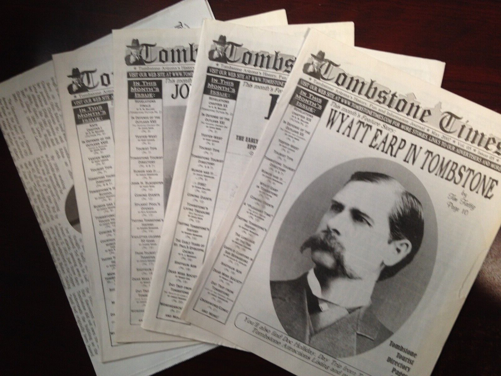 5 Newspaper lot, Tombstone Times, Arizona. Set 2. Nice!