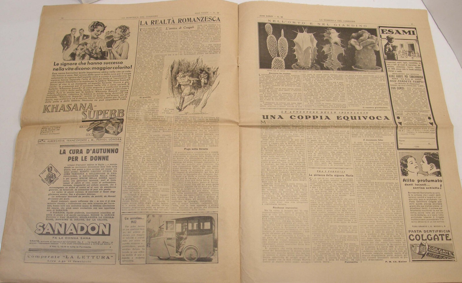 SEPTEMBER 1932 LA DOMENICA DEL CORRIERE ITALIAN NEWSPAPER QUEEN ELENA COVER