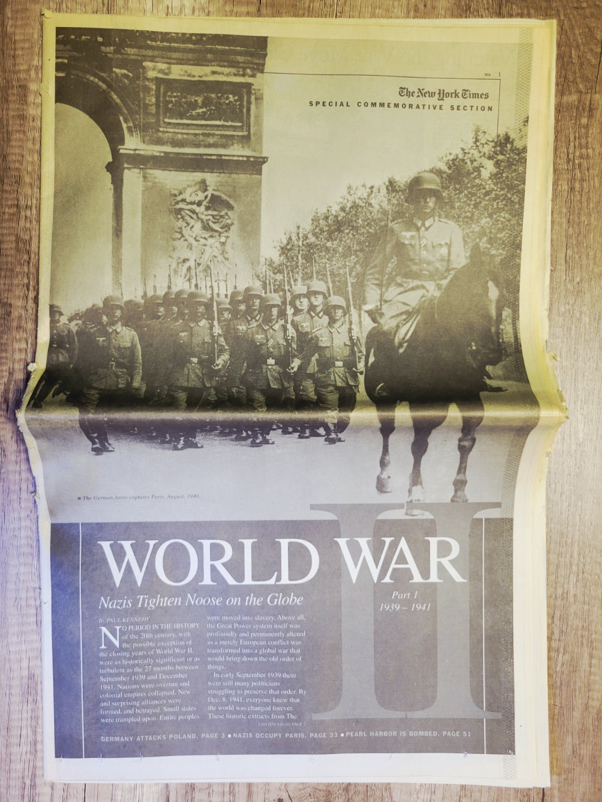 Lot of 2 – 1941 & 1943: New York Times Special “World War II” Parts 1 & 2 w/ COA