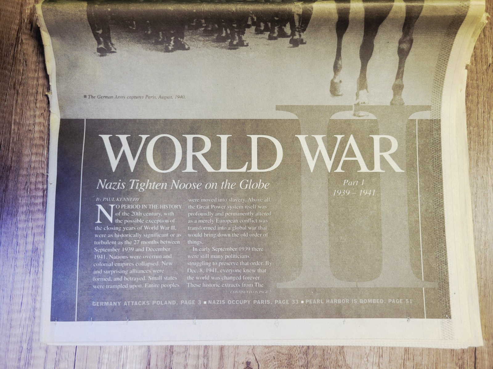Lot of 2 – 1941 & 1943: New York Times Special “World War II” Parts 1 & 2 w/ COA