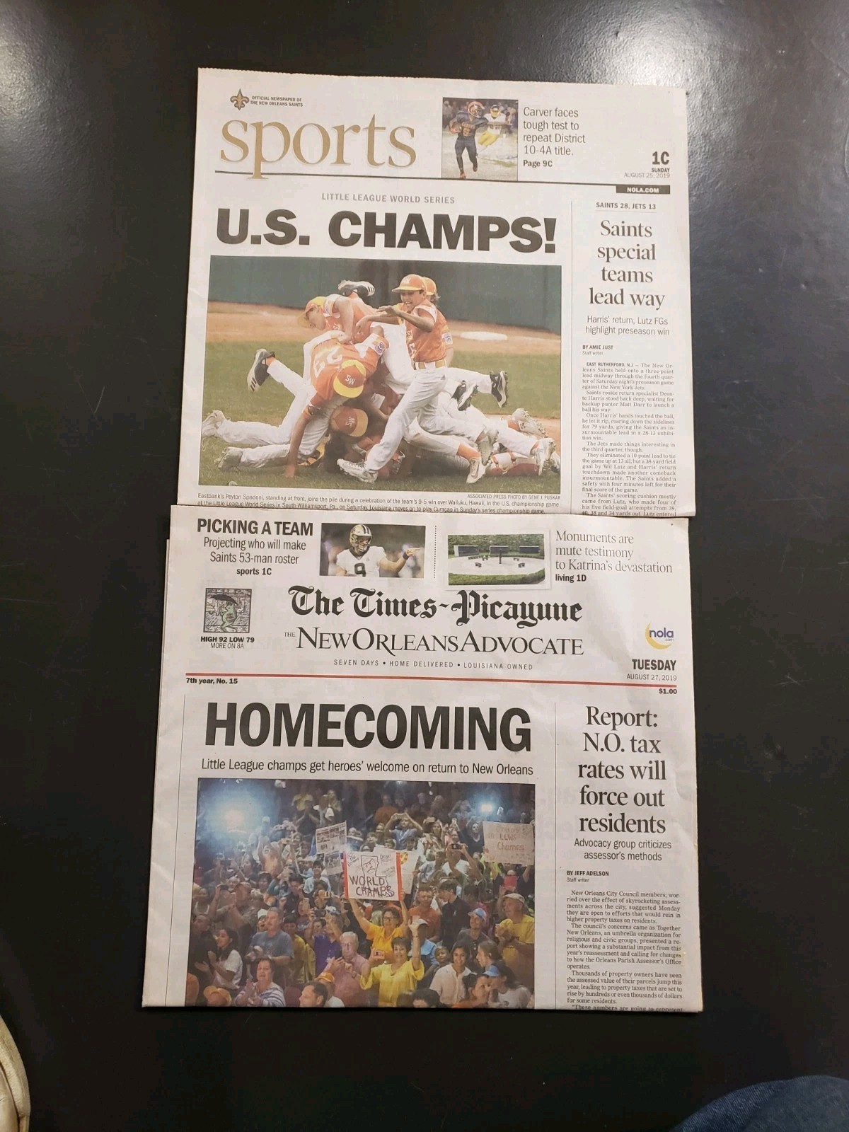 The Times Picayune Newspaper Little League World Series Champs Louisiana 2019