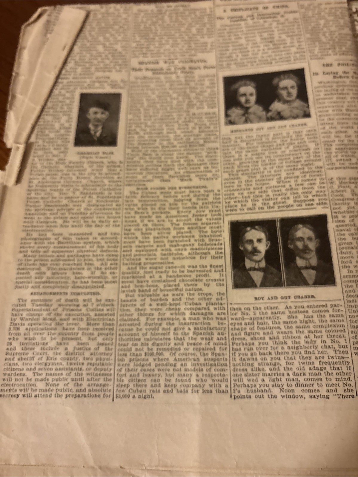 Newspaper Utica Saturday Globe 10/26/1901 McKinley Assassination Czolgosz Jailed