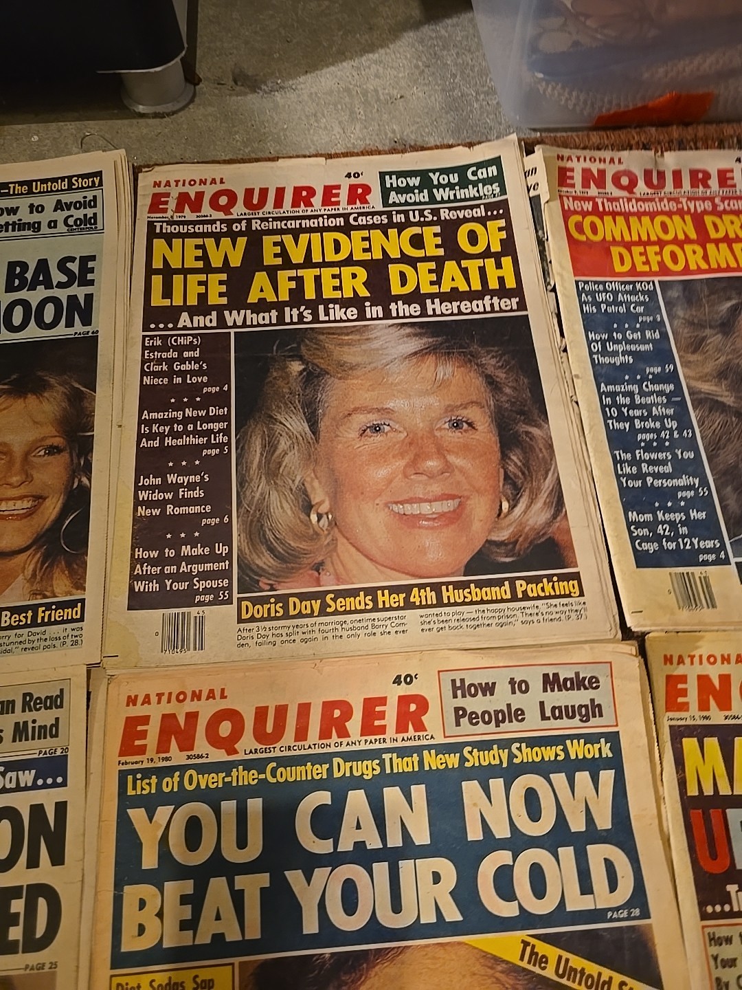 Vintage Lot Of 7 ‘National ENQUIRER’ Magazines (4) 1979 And (2) 1980 Editions