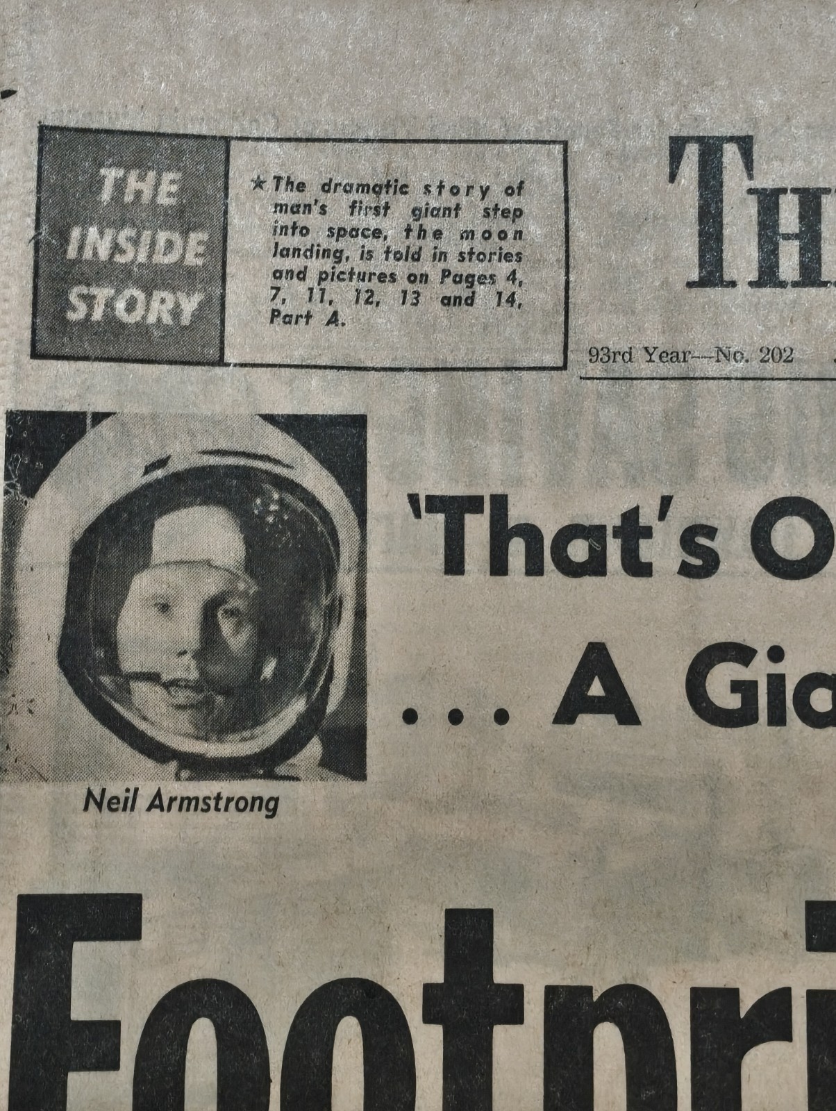 Vintage Dallas Times Herald July 21 1969 Apollo 11 Moon Landing Newspaper