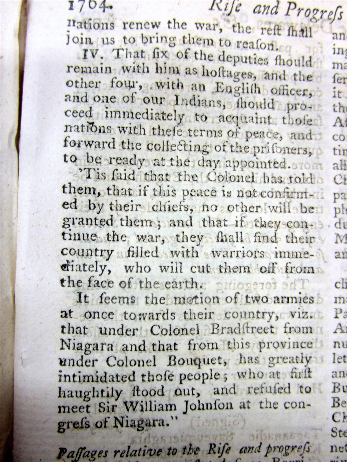 1766 newspaper / news magazine w TREATY ENDING PONTIAC ‘s REBELLION – Indian War