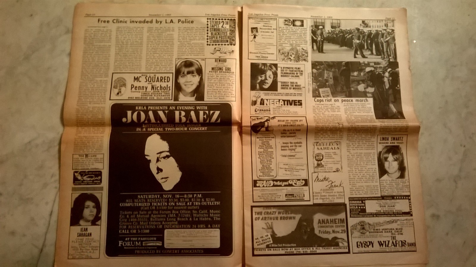 LOS ANGELES FREE PRESS November 1 – 7 1968 Vol. 5 #44 (Issue #244) Parts 1 and 2